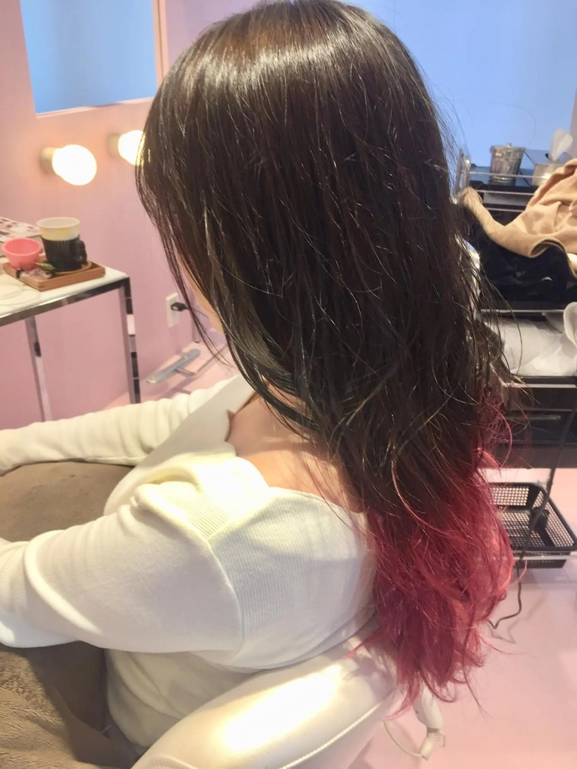 セミロング アッシュ ヘアカラー トリートメント 所渉/韓国レイヤー /ウルフカットのヘアスタイル