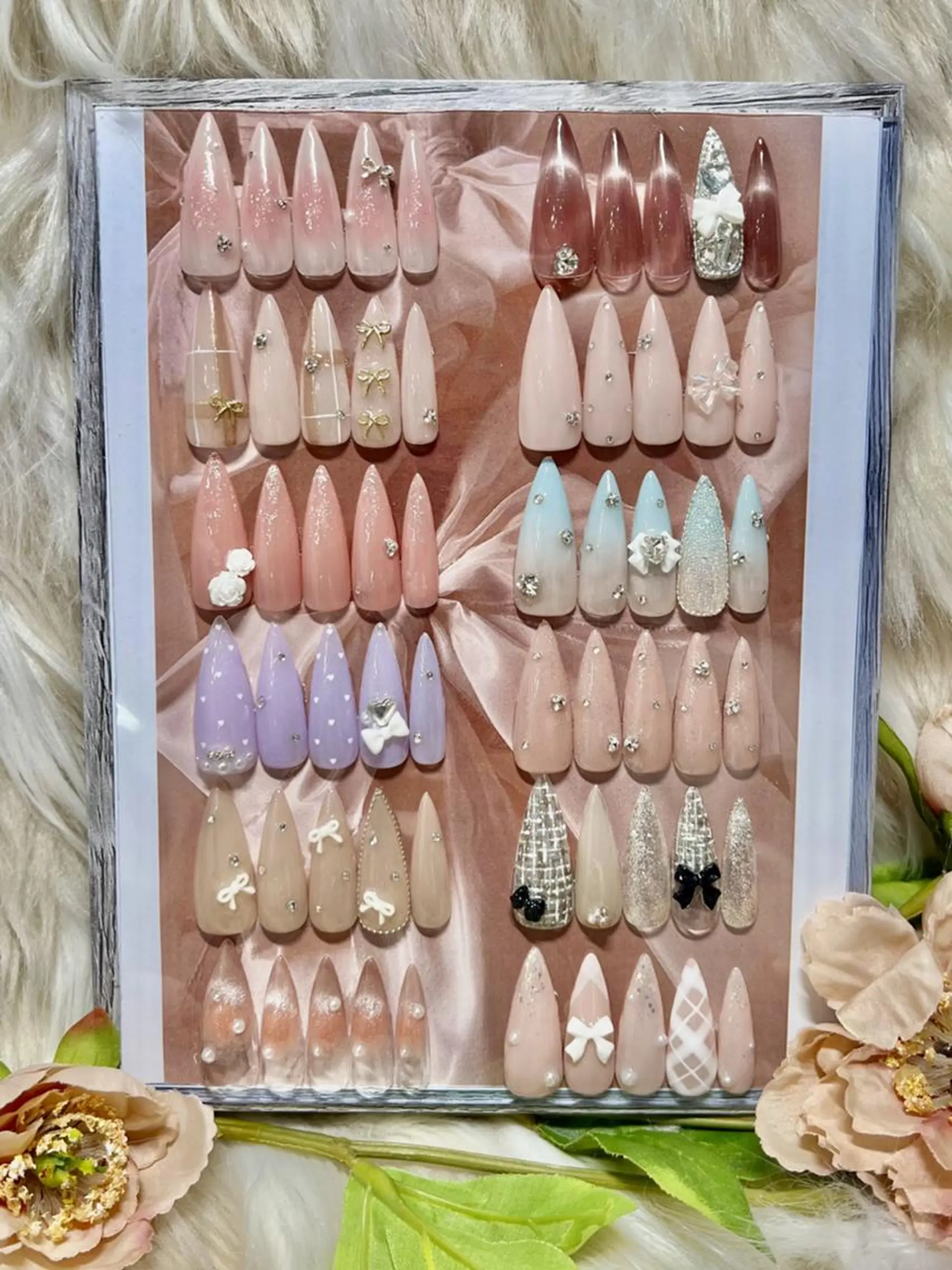 ネイル ボルドー 長さ出し フラワーネイル フレンチネイル ジェルネイル ハンドネイル Nail&eye Belire 新宿のネイルデザイン