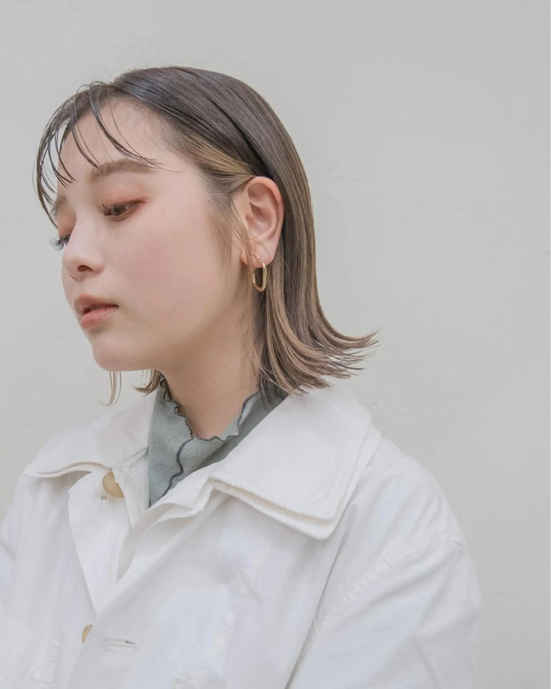 ミディアム カラー gite カワムラナオキのヘアスタイル