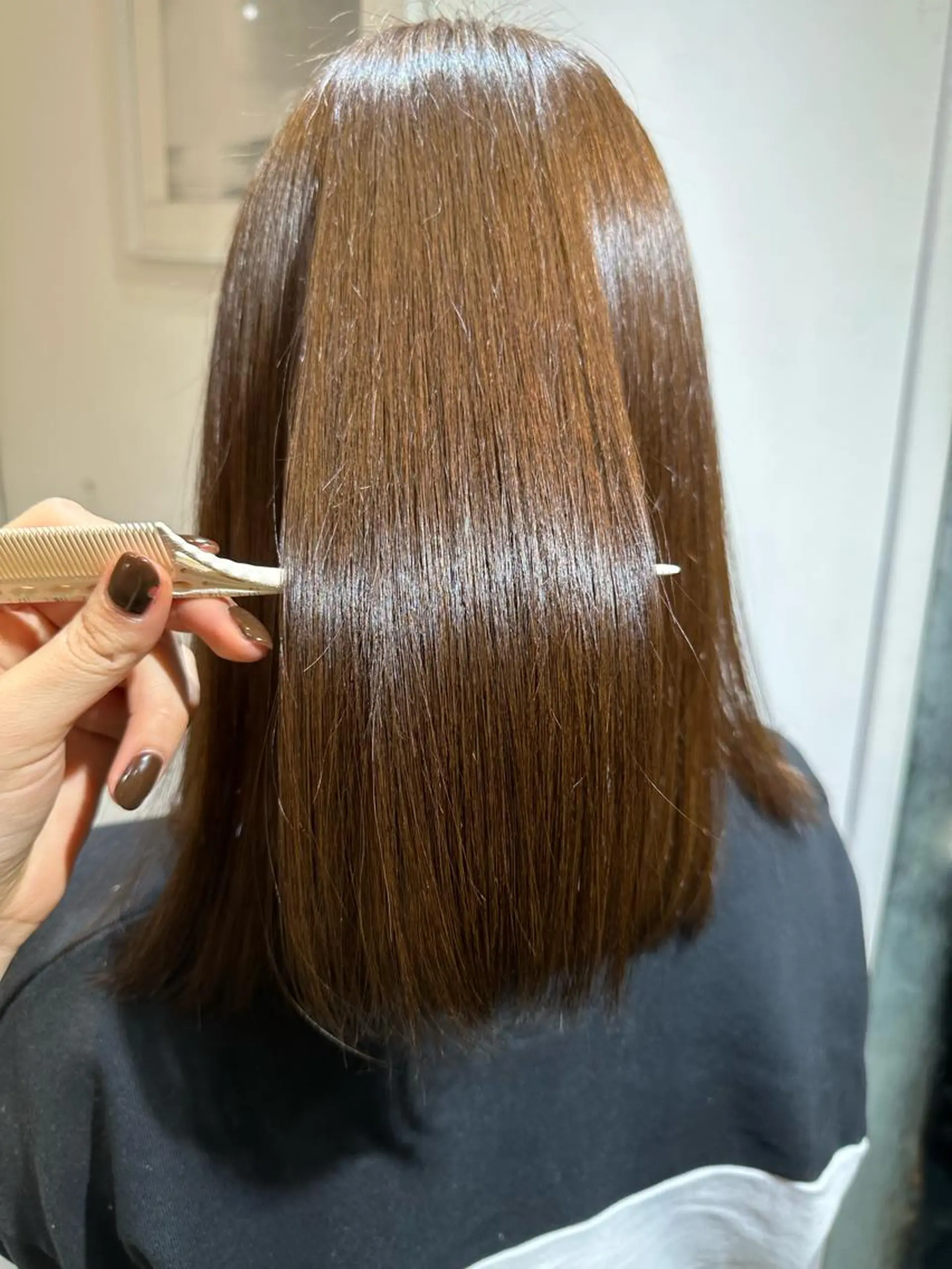 ミディアム ヘアカラー トリートメント 🩵髪質改善🩵 韓国ヘア🩵花澤みりのヘアスタイル