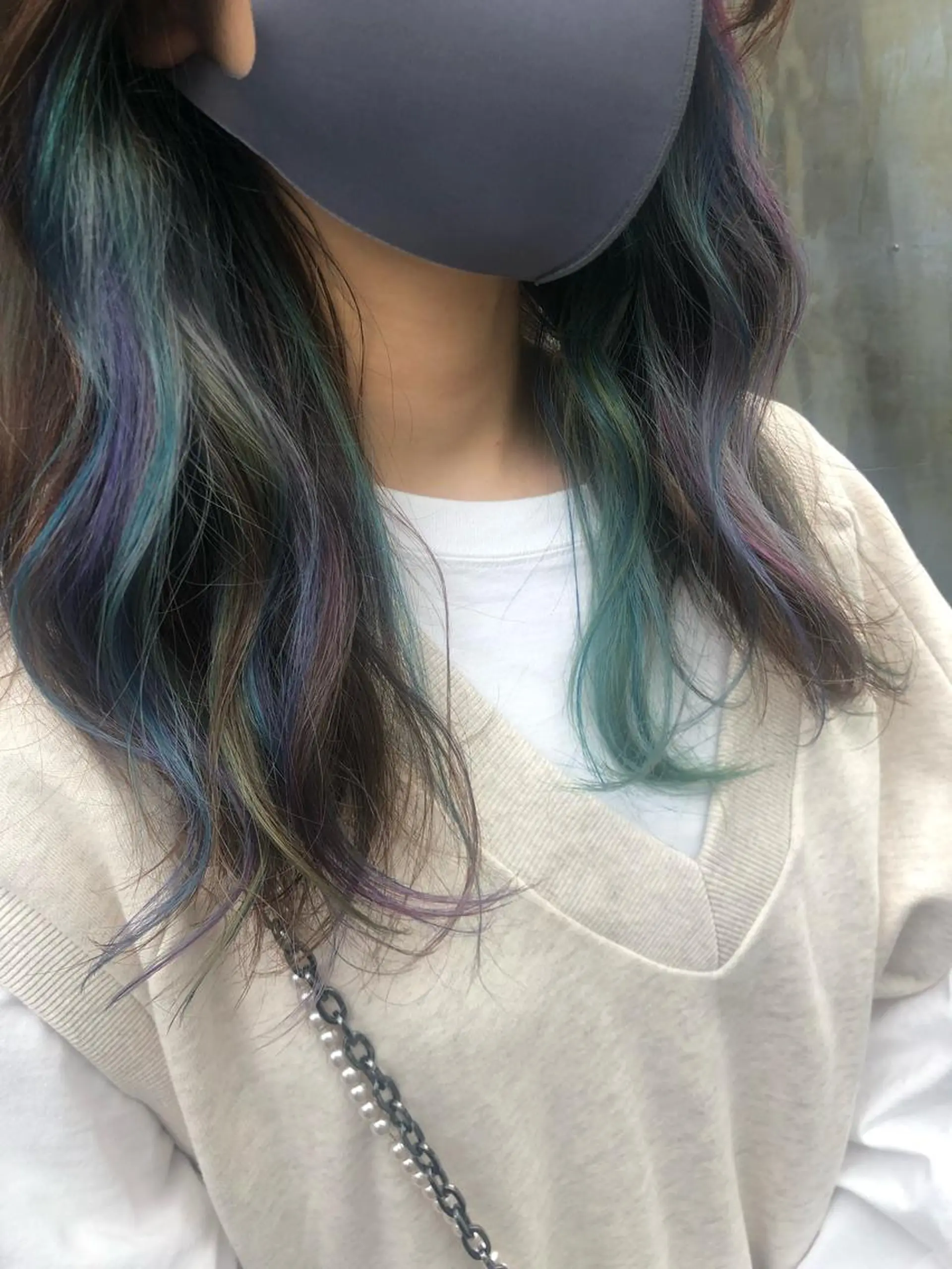 ミディアム カラー アッシュ バレイヤージュ ミストバング ベージュカラー ブリーチ カット ヘアカラー トリートメント 原宿サロン代表 デザインカラー伊藤卓のヘアスタイル