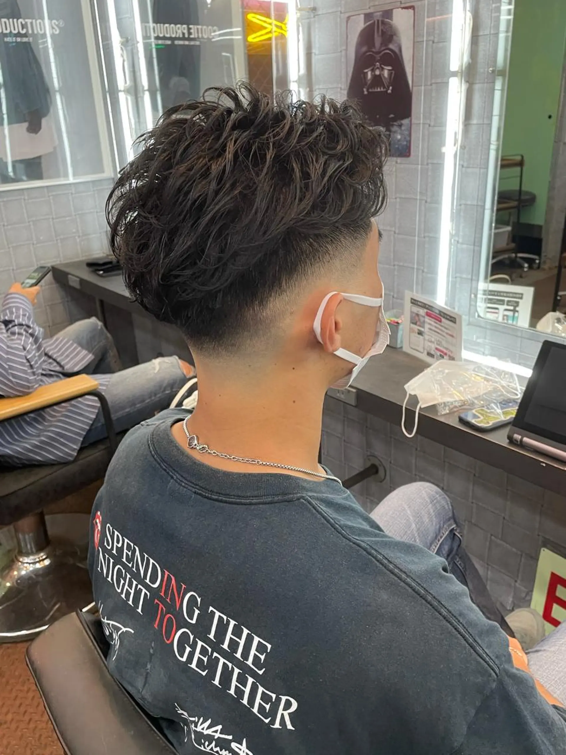 パーマ メンズ フェードカット メンズパーマ スキンフェード カット Le'a所属・渋谷/フェード/ 國分 翔のヘアスタイル