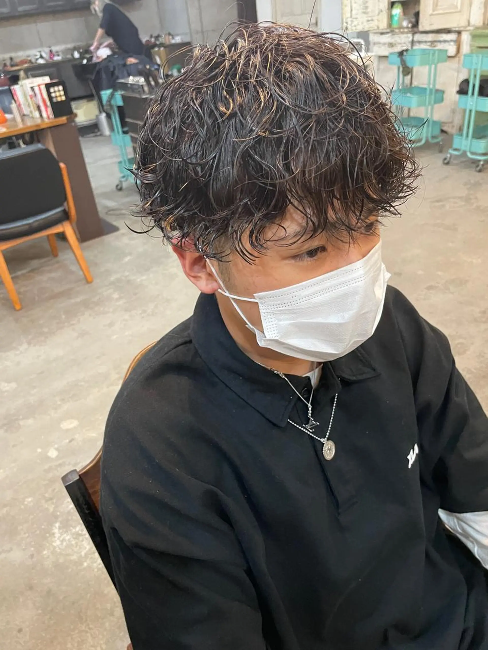 メンズ カット パーマ メンズ特化美容師 ハスイルイのヘアスタイル