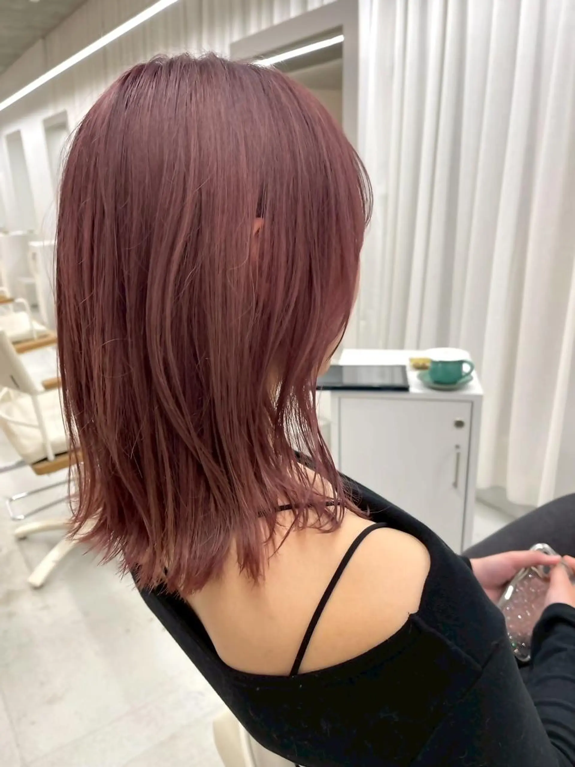 セミロング カラー 透明感カラー/暗髪/ ブリーチ/reinaのヘアスタイル