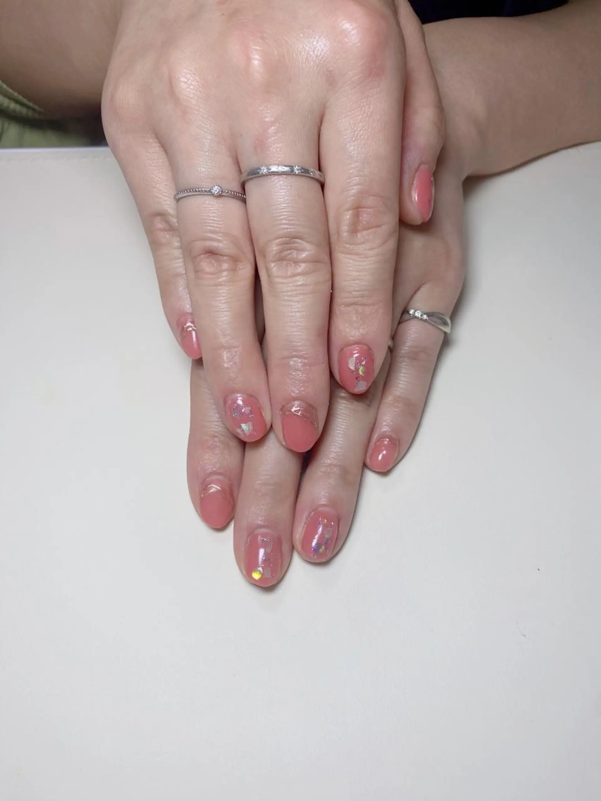 ネイル ミラーネイル ハンドネイル Nail Salon K 🧸美爪育成のネイルデザイン