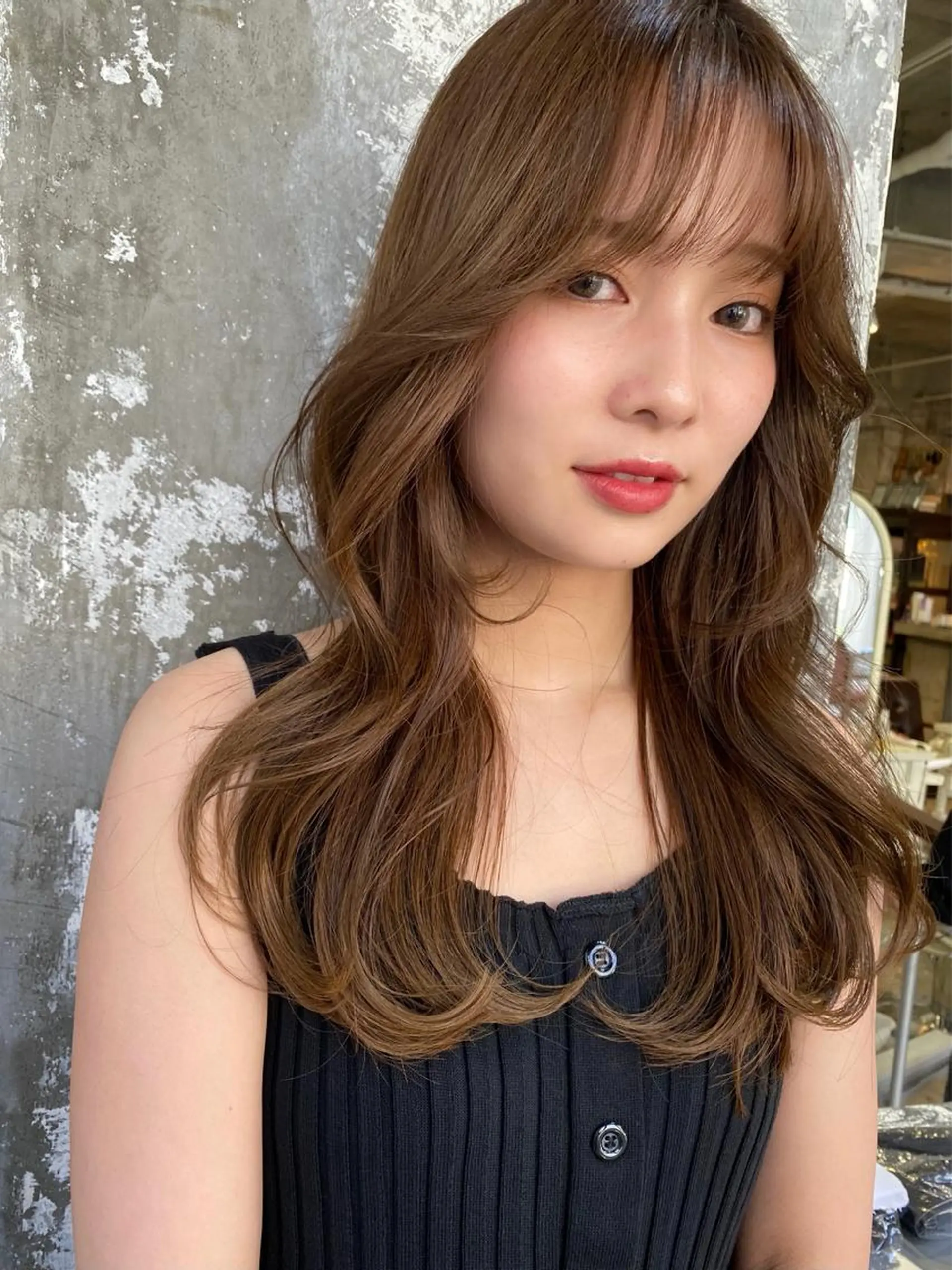 ロング カラー ダブルカラー ハイライトカラー インナーカラー くびれヘア ハイライト カット ヘアカラー トリートメント Pia hair Design Yakuin所属・Pia ツボイ ケイタのヘアスタイル