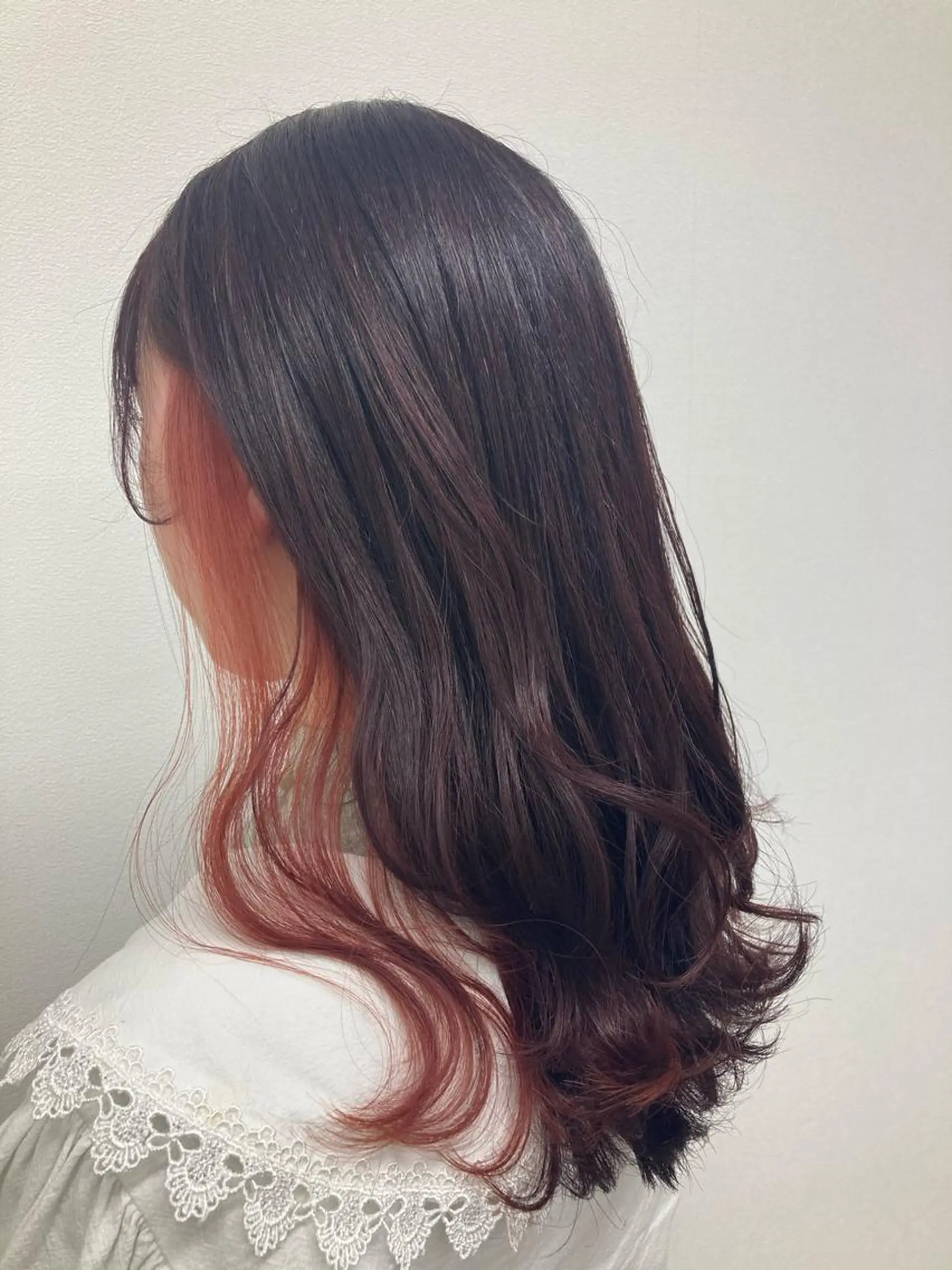 ミディアム カラー レッドカラー ヘアカラー 髪質改善/痛ませ ないカラー/西村航大のヘアスタイル