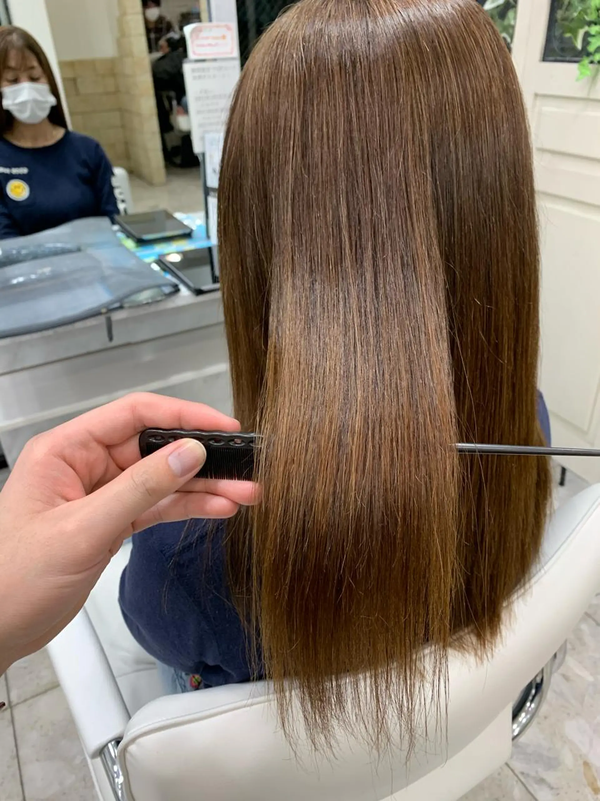 ロング カラー 縮毛矯正 相武台ショート特化 💐川崎希💐のヘアスタイル