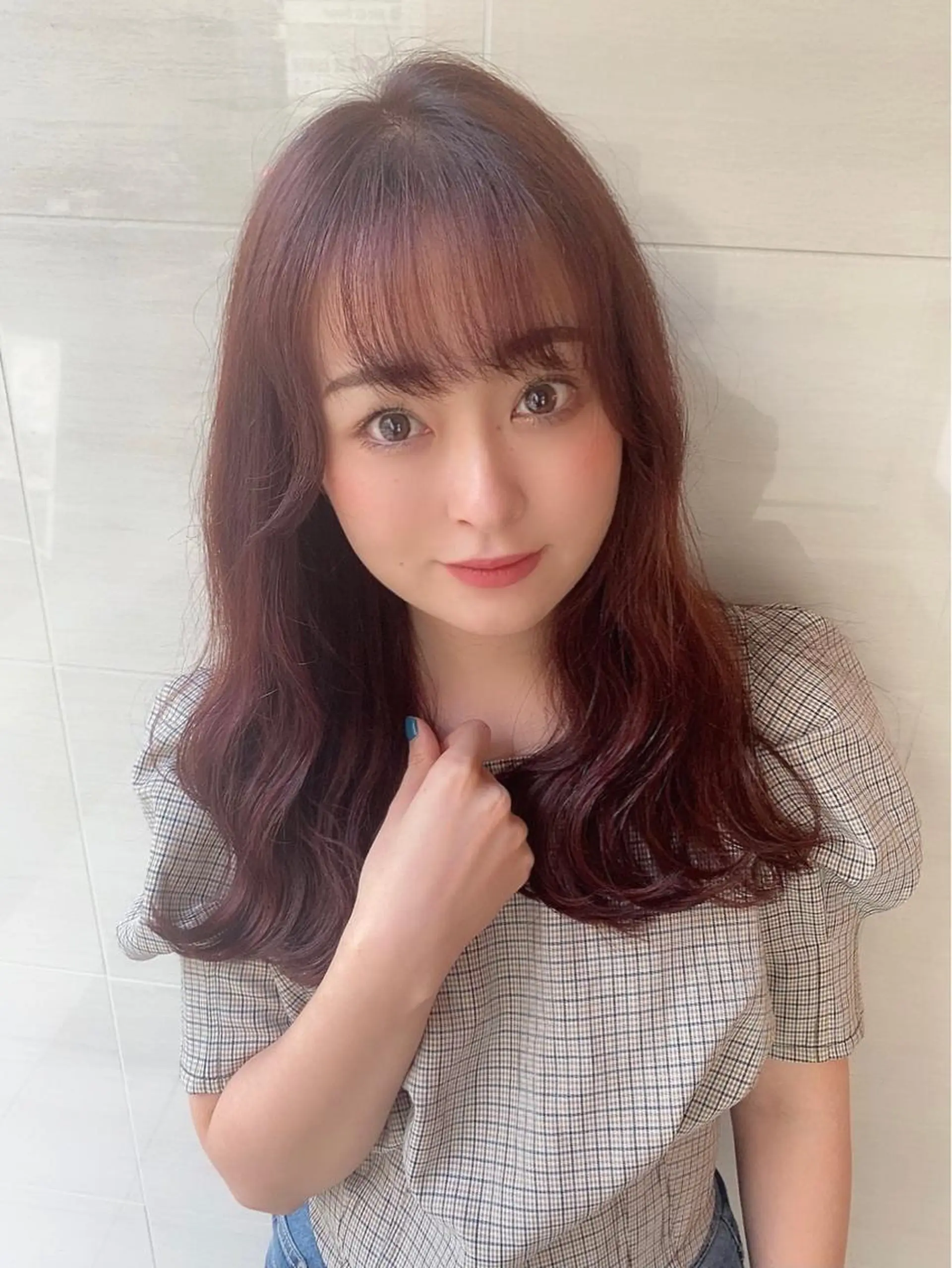 セミロング カラー Ate by little所属・青木 梢のヘアスタイル