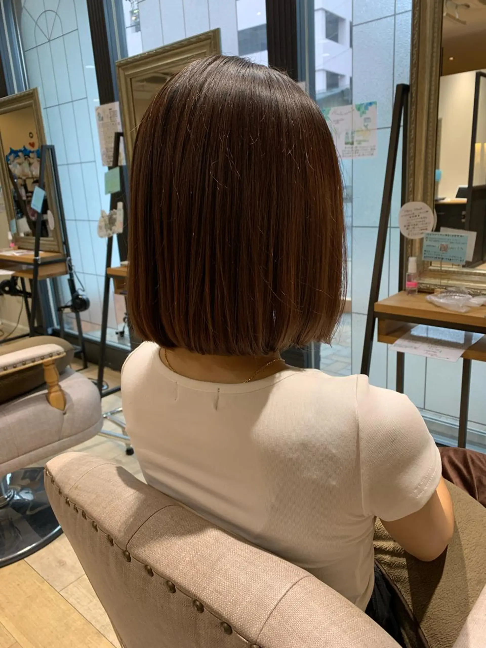 ミディアム ボブ カット トリートメント 艶髪レイヤー上田 紗也🇰🇷💗のヘアスタイル