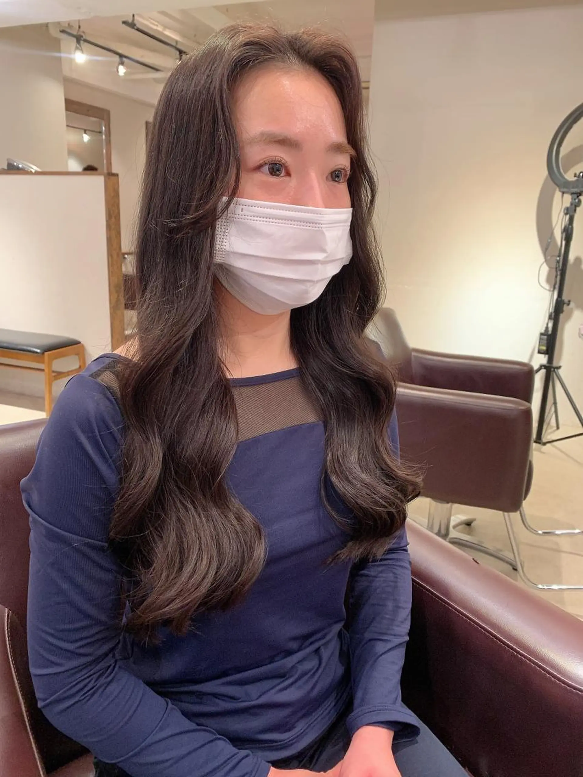 ロング カラー 透明感/オリーブ/ グレージュ/YUKAのヘアスタイル