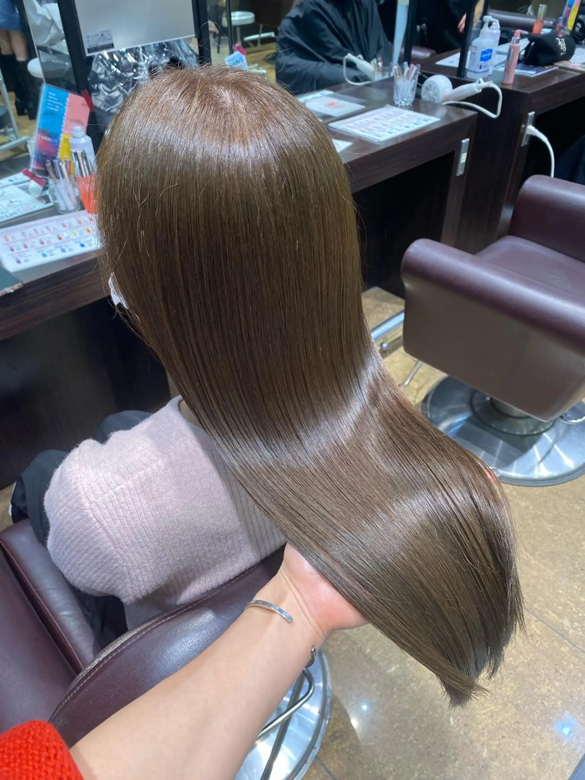 ロング カラー ヘアカラー トリートメント hina☺︎ 髪質改善/ストレートのヘアスタイル