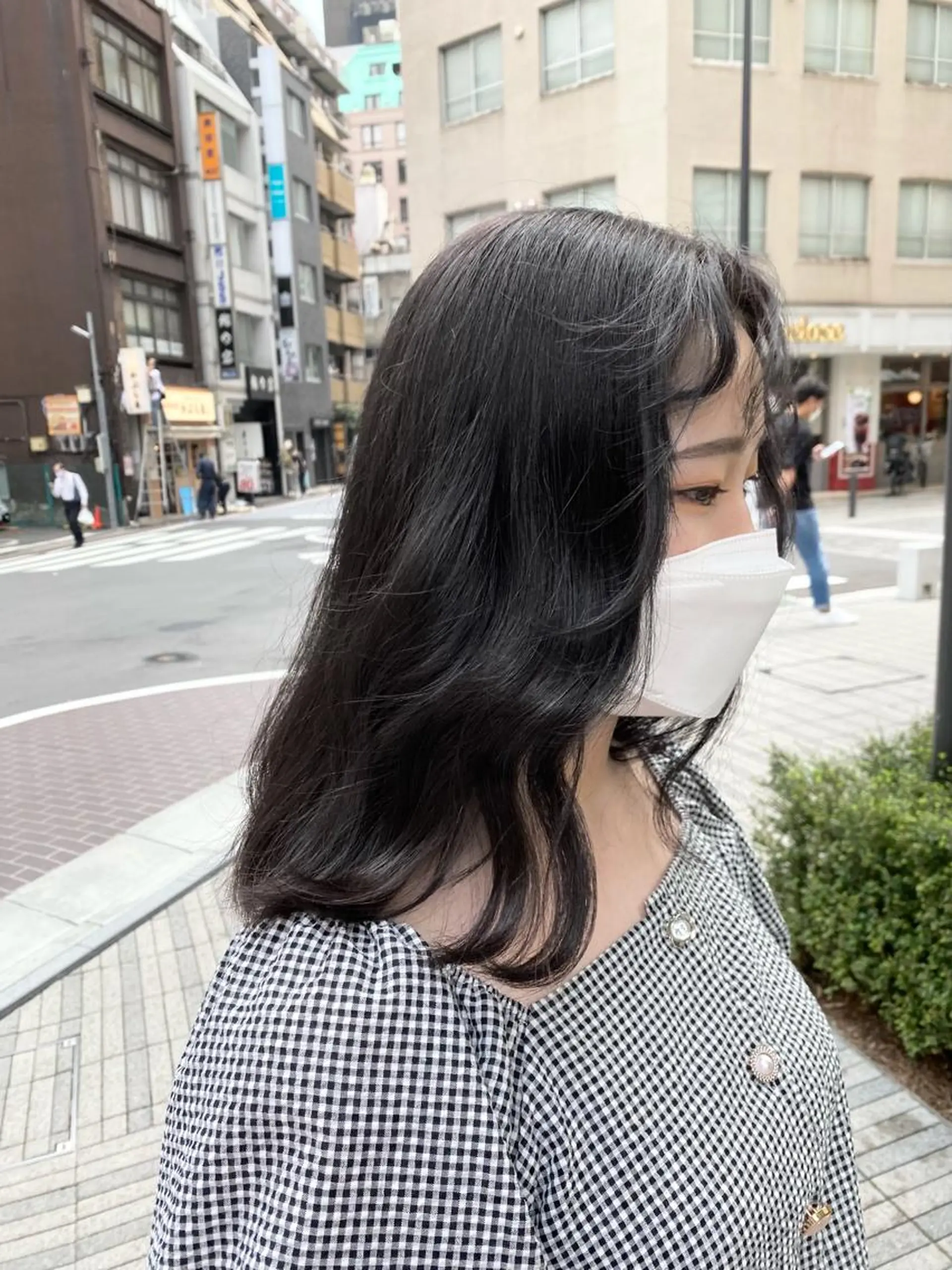 ミディアム カラー 黒髪 透明感カラー 韓国風ヘア ヘアカラー ハイトーン特化サロン 🍑momo🍑のヘアスタイル