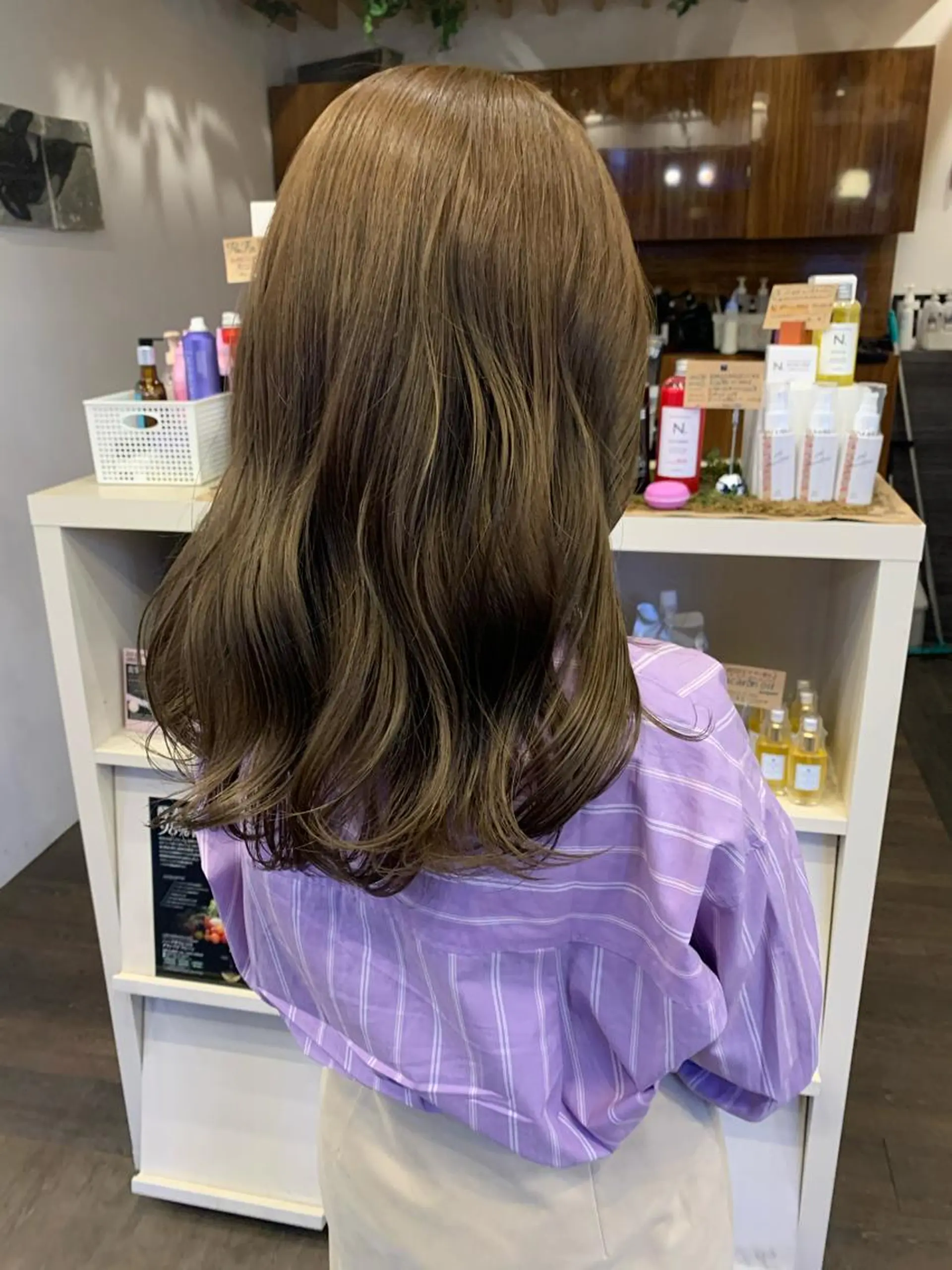 カラー ベージュカラー オリーブベージュ 韓国ヘア🦢🖤 Sayumiのヘアスタイル