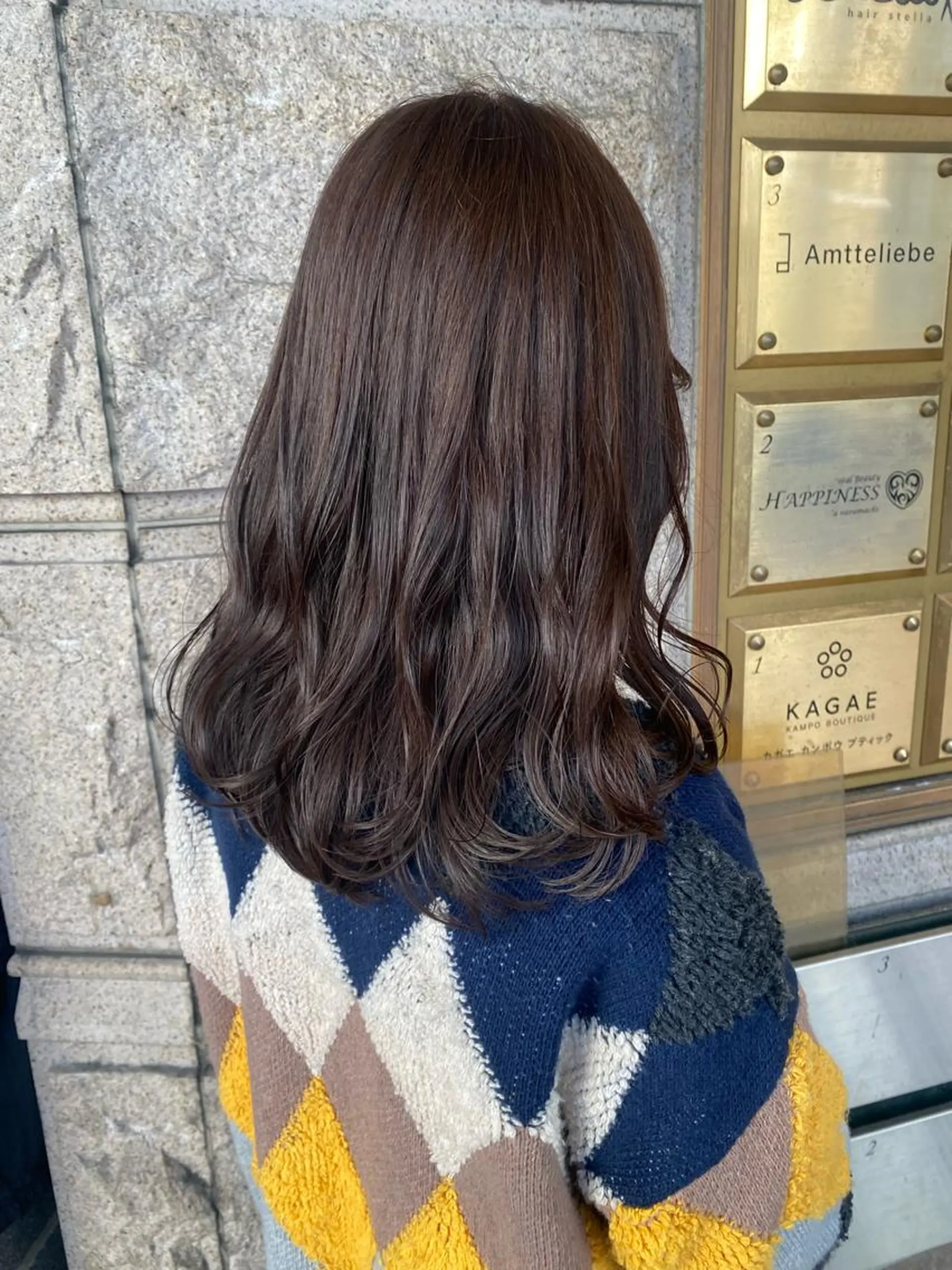 セミロング カラー ヘアカラー トリートメント 藤原 侑香のヘアスタイル