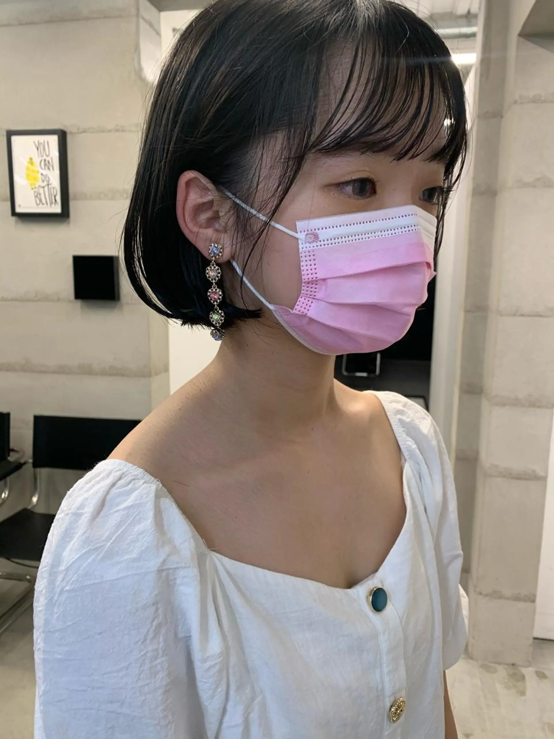 ショート カラー 透明感/オリーブ/ グレージュ/YUKAのヘアスタイル