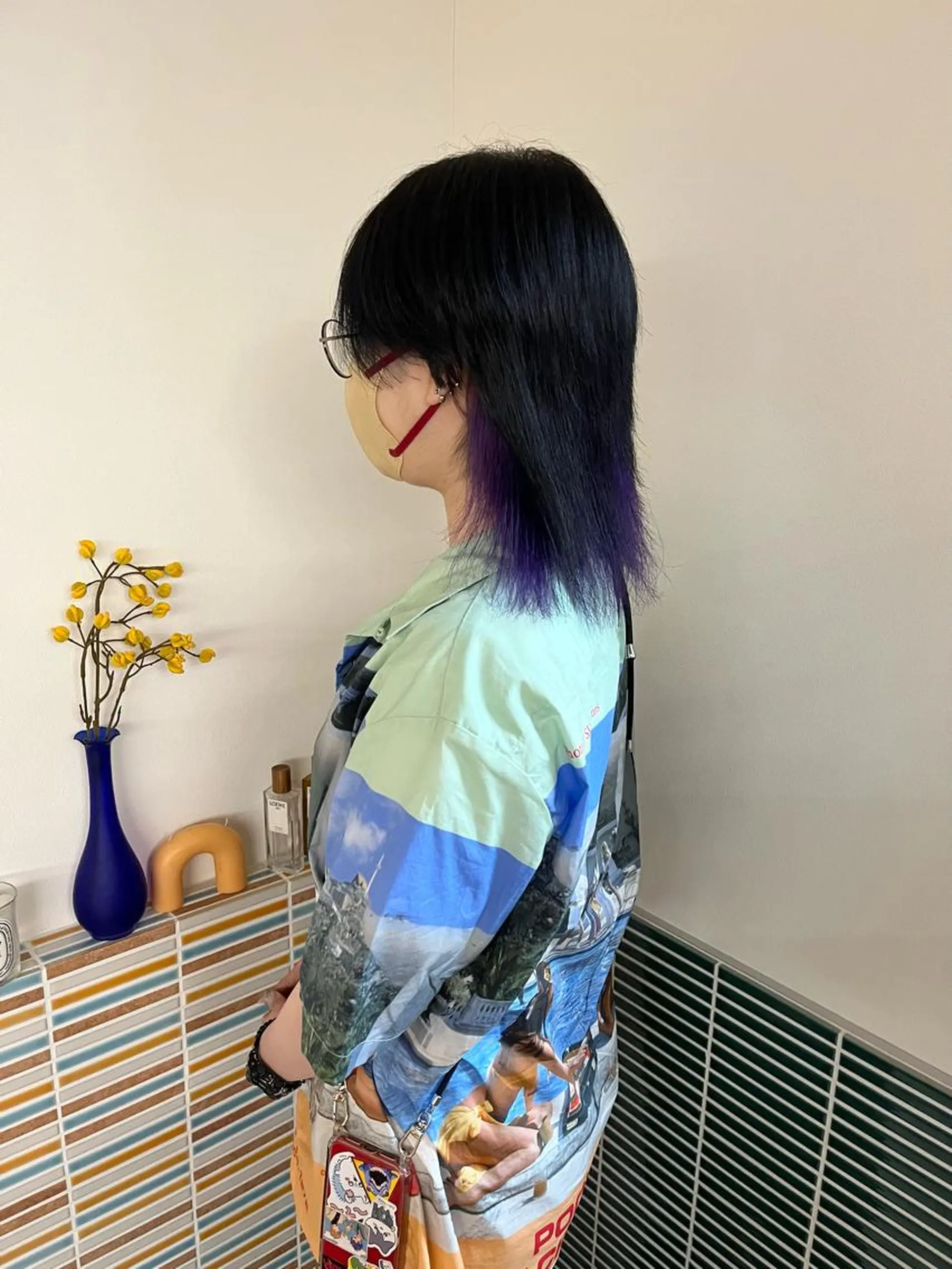 ミディアム カラー ブリーチ ラベンダーカラー ヘアカラー トリートメント 🩷ハイトーン透明感 レイヤー🩷ユリカのヘアスタイル