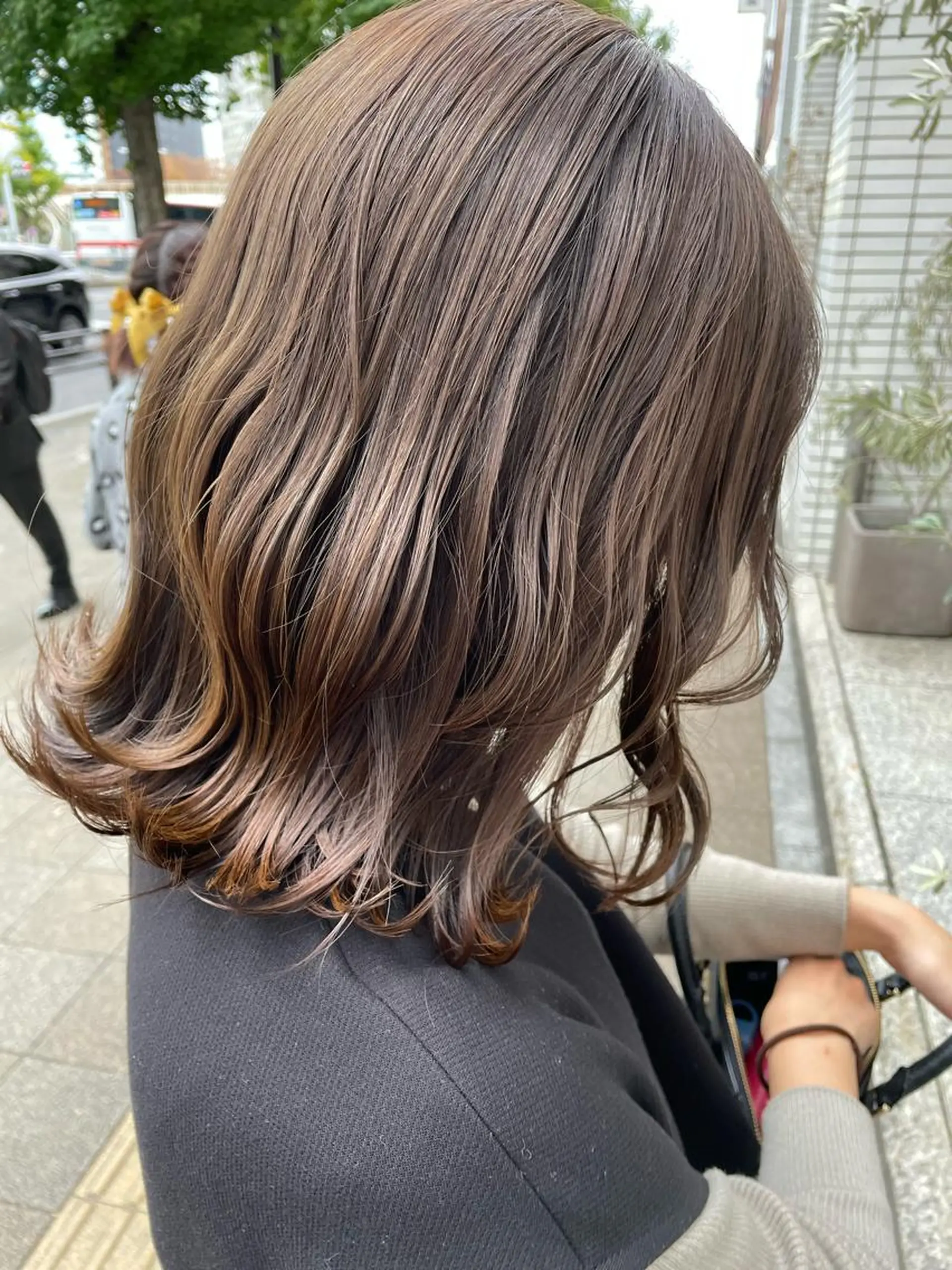 ミディアム カラー アッシュ アッシュブラウン ブラウンカラー オレンジ karin/インナー カラー/北名古屋市のヘアスタイル
