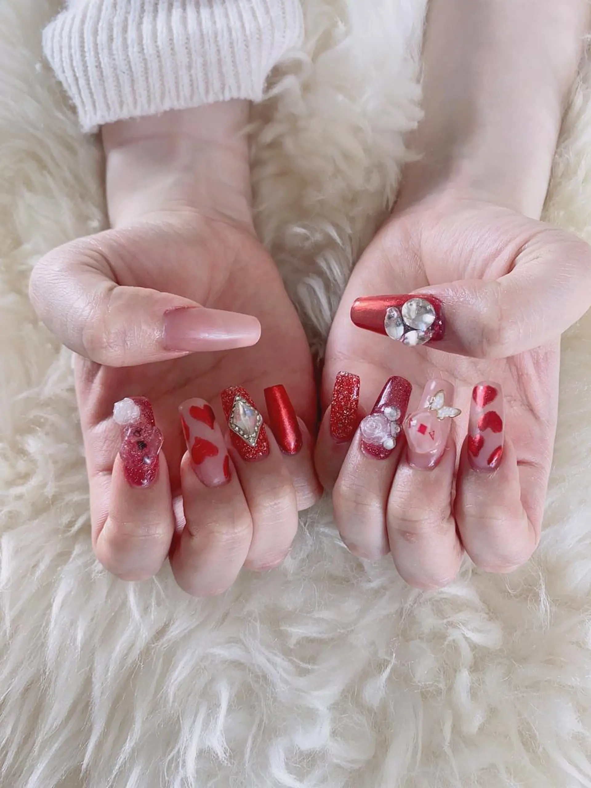 ロング ハンドネイル ハンドケア 💜MIYA nail川崎店のネイルデザイン