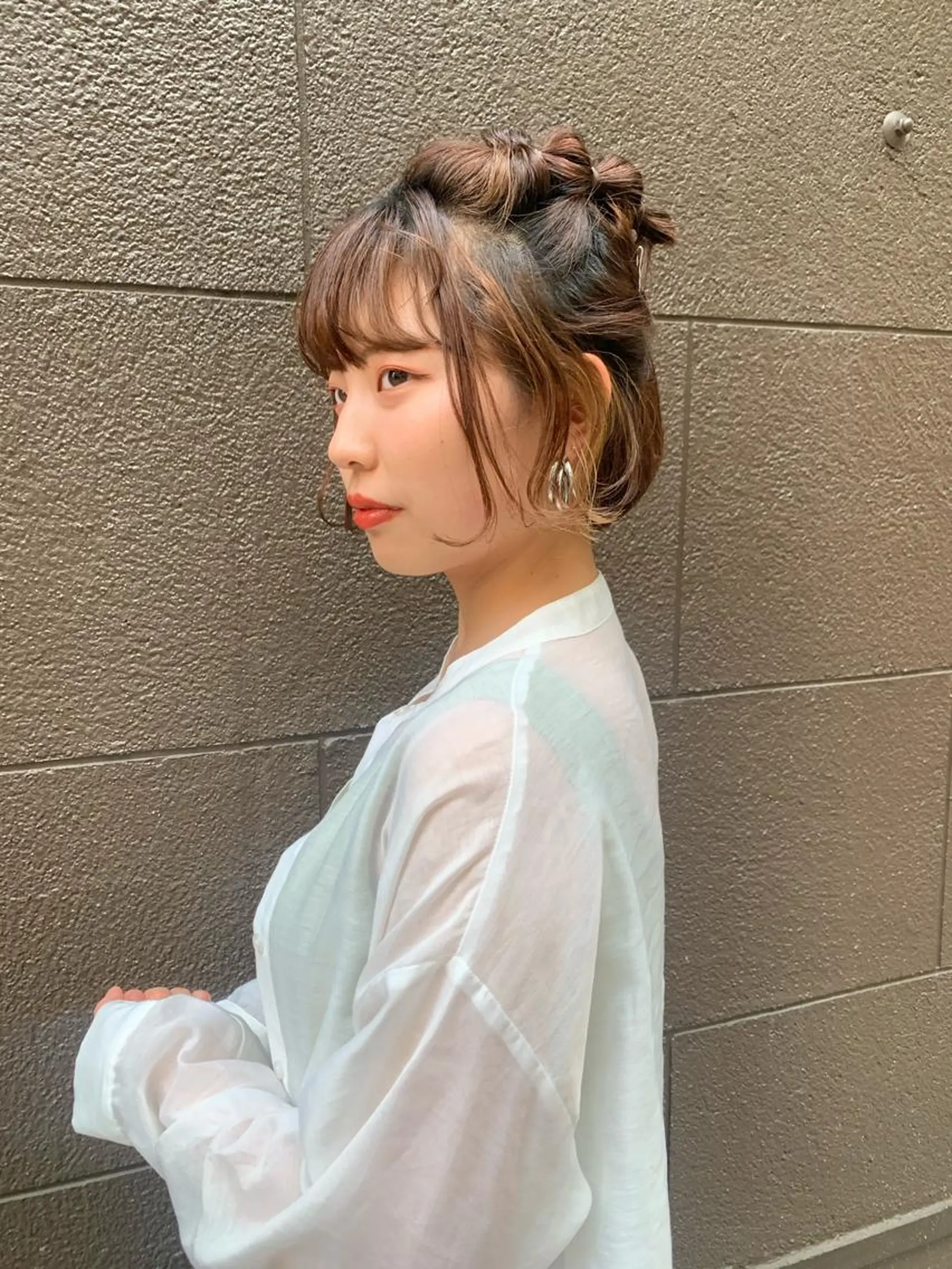 ショート カラー ヘアアレンジ ブリーチなし/ レイヤー🌿runaのヘアスタイル