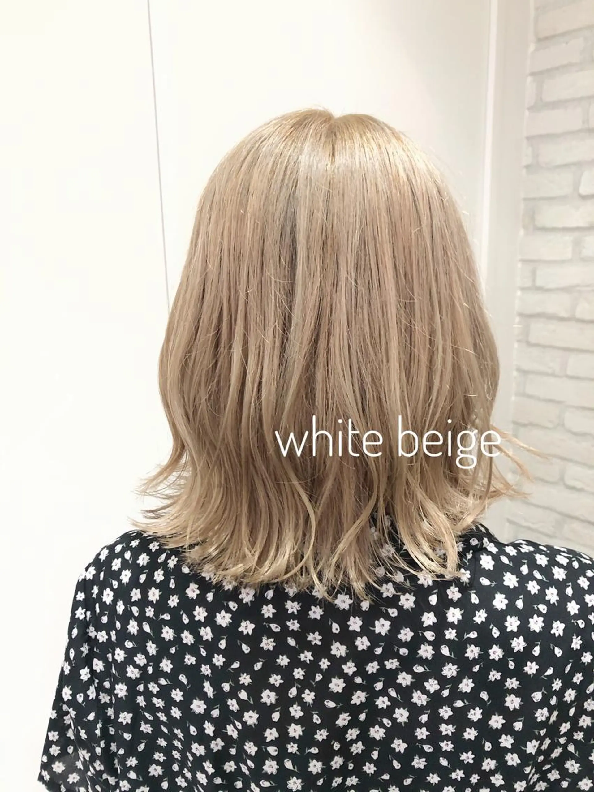 ミディアム カラー ベージュカラー ブリーチ ミルクティーベージュ oggi +KENJE所属・大平 美沙のヘアスタイル