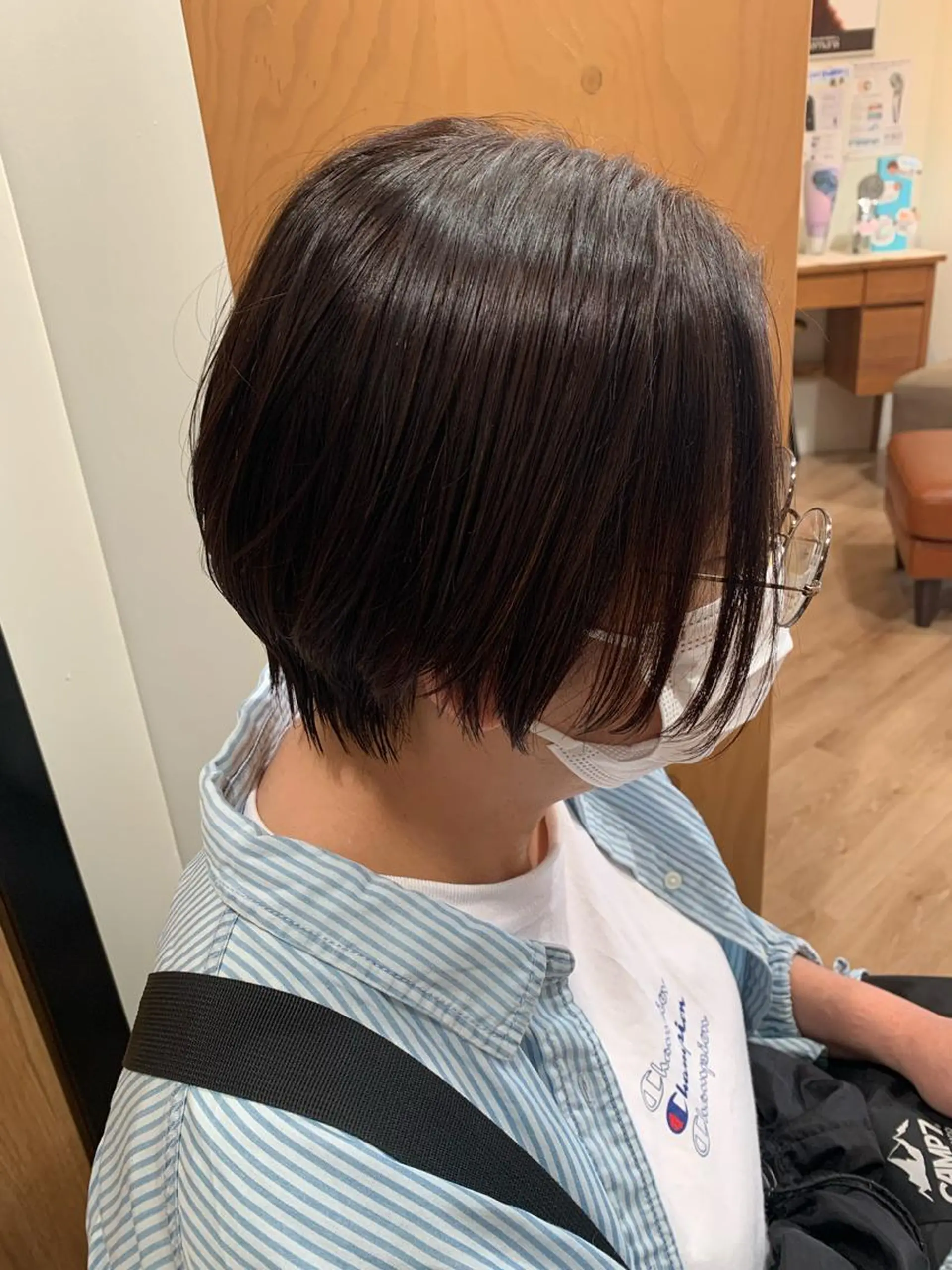 ショート くせ毛 縮毛矯正 縮毛矯正 トリートメント Ripps長居所属・メテオ ／ヘアカラー 西川菜実のヘアスタイル