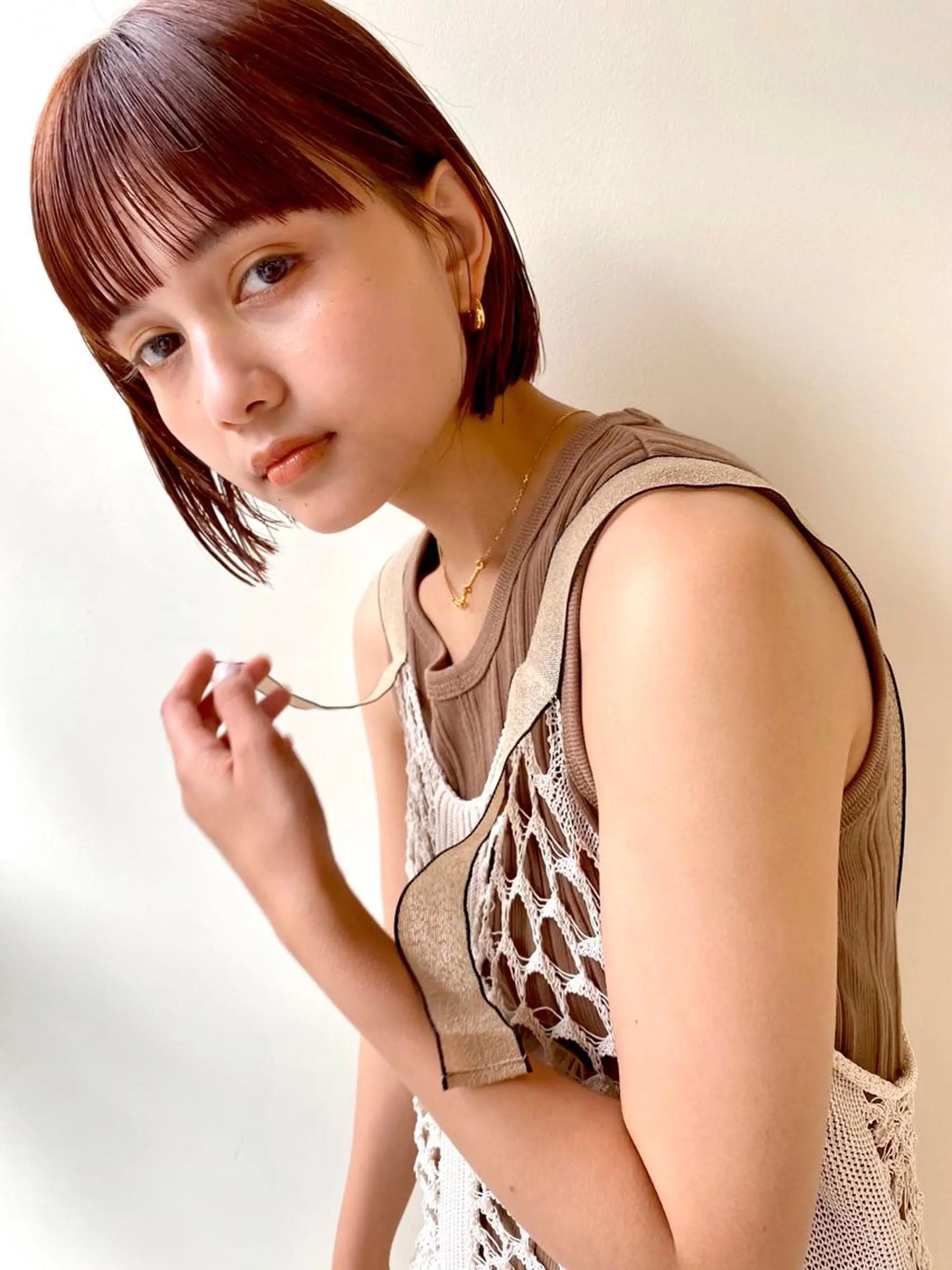 ショート カラー 髪質改善カラー&TR 縮毛矯正/弱酸性矯正のヘアスタイル