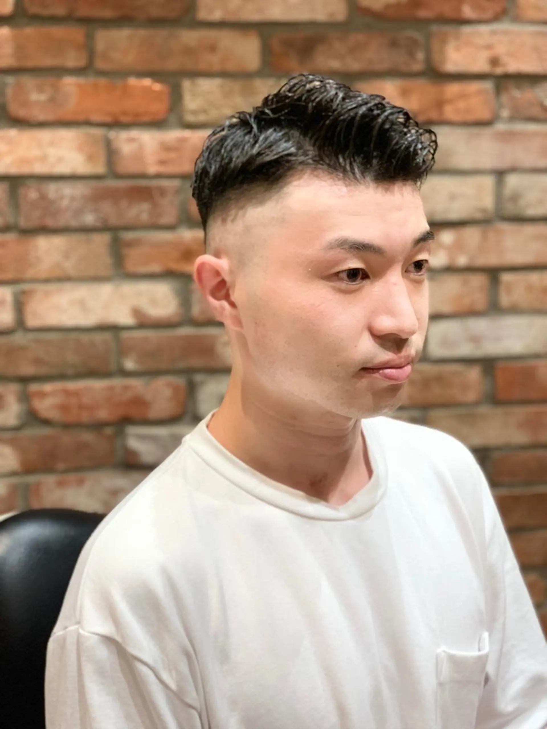 ショート パーマ メンズ HIROGINZAプレミアムバーバー赤坂店所属・田中 千恩のヘアスタイル