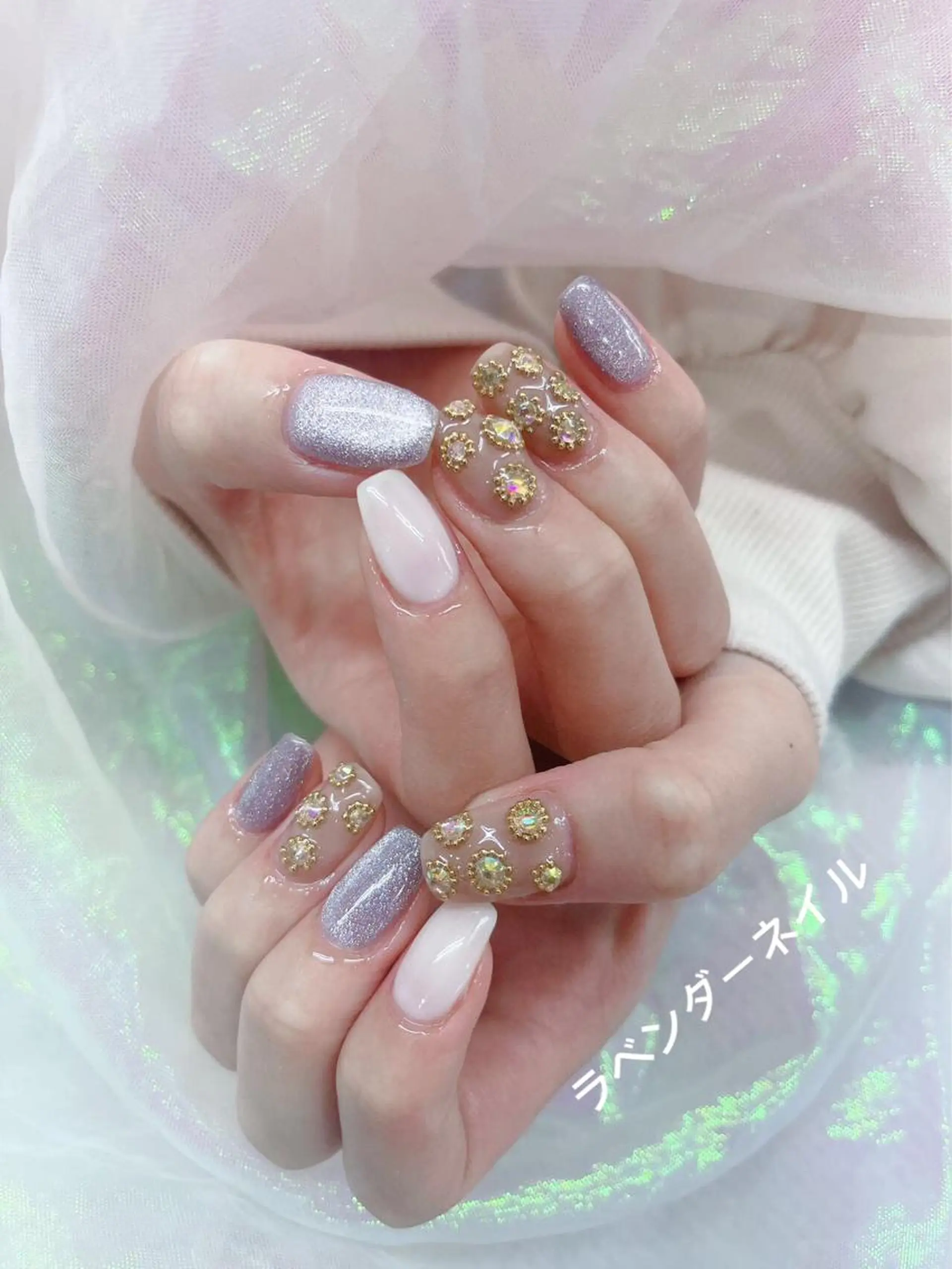 ネイル ラベンダー💖日暮里 ルル💖ネイルのネイルデザイン