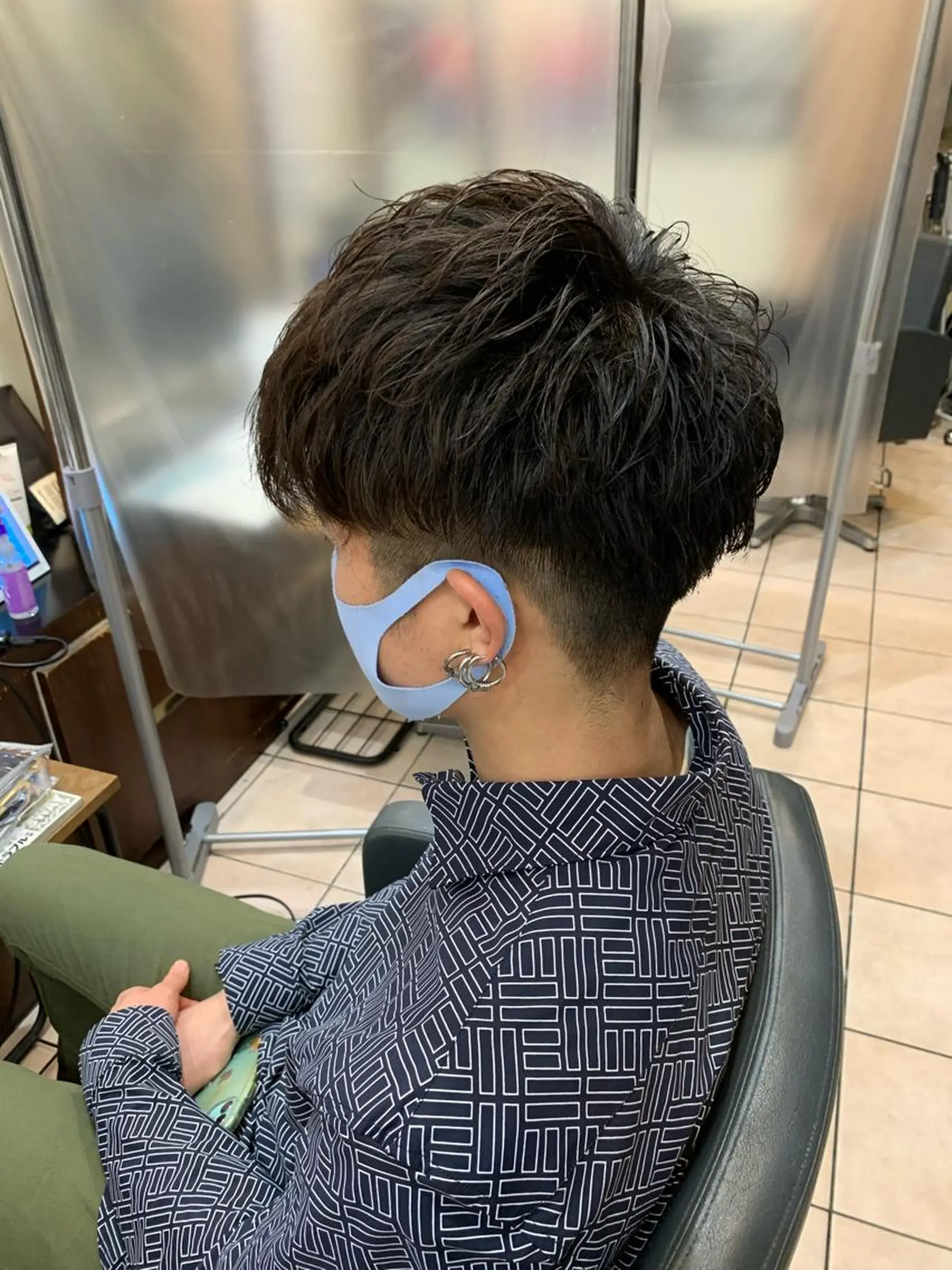 ショート パーマ メンズ マッシュ ショートヘア ❣️モードケイズ塚口 和田一将のヘアスタイル