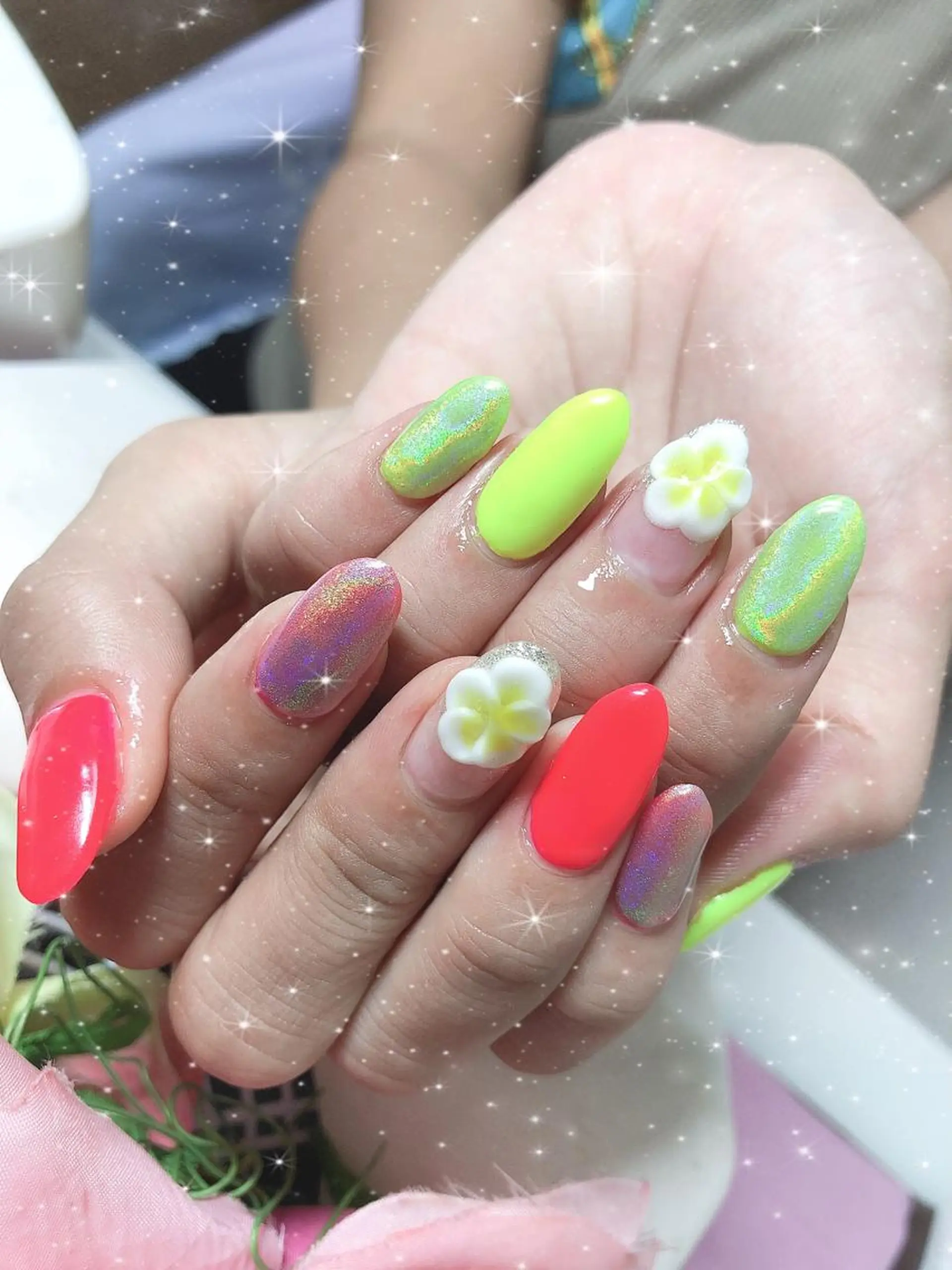 ミディアム ネイル ハンドネイル 《LB》ラブリエ Nail&eyeのマツエク・マツパデザイン