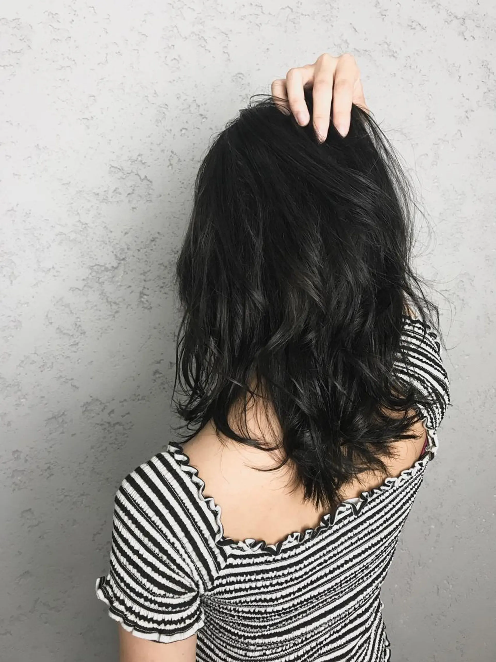 セミロング カラー パーマ ヘアアレンジ 韓国ヘア✨グレージュ カラーasamiのヘアスタイル