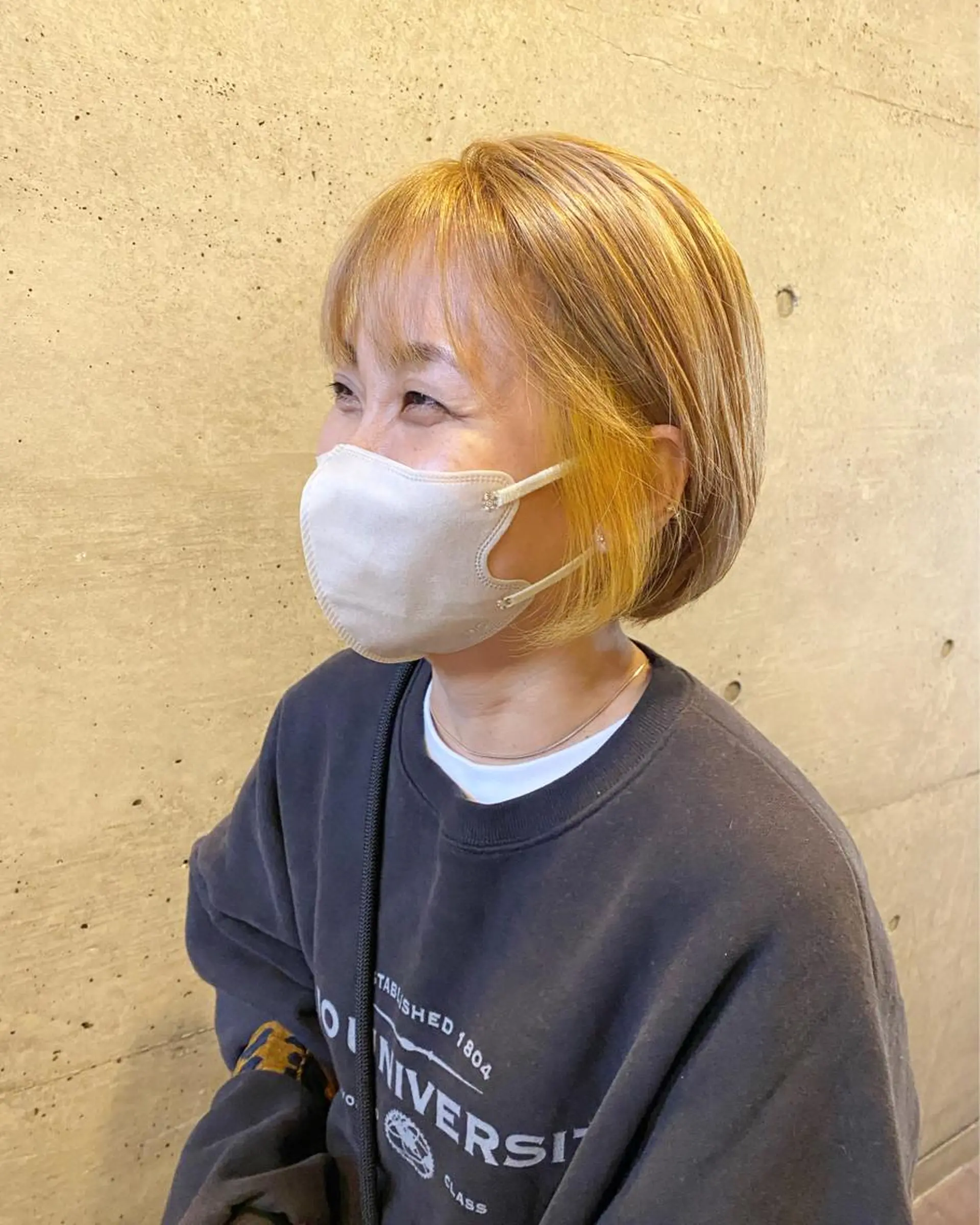 ショート カラー ブリーチ ケアブリーチ ヘアカラー トリートメント 後藤紗英/髪質改善 /オリーブベージュのヘアスタイル