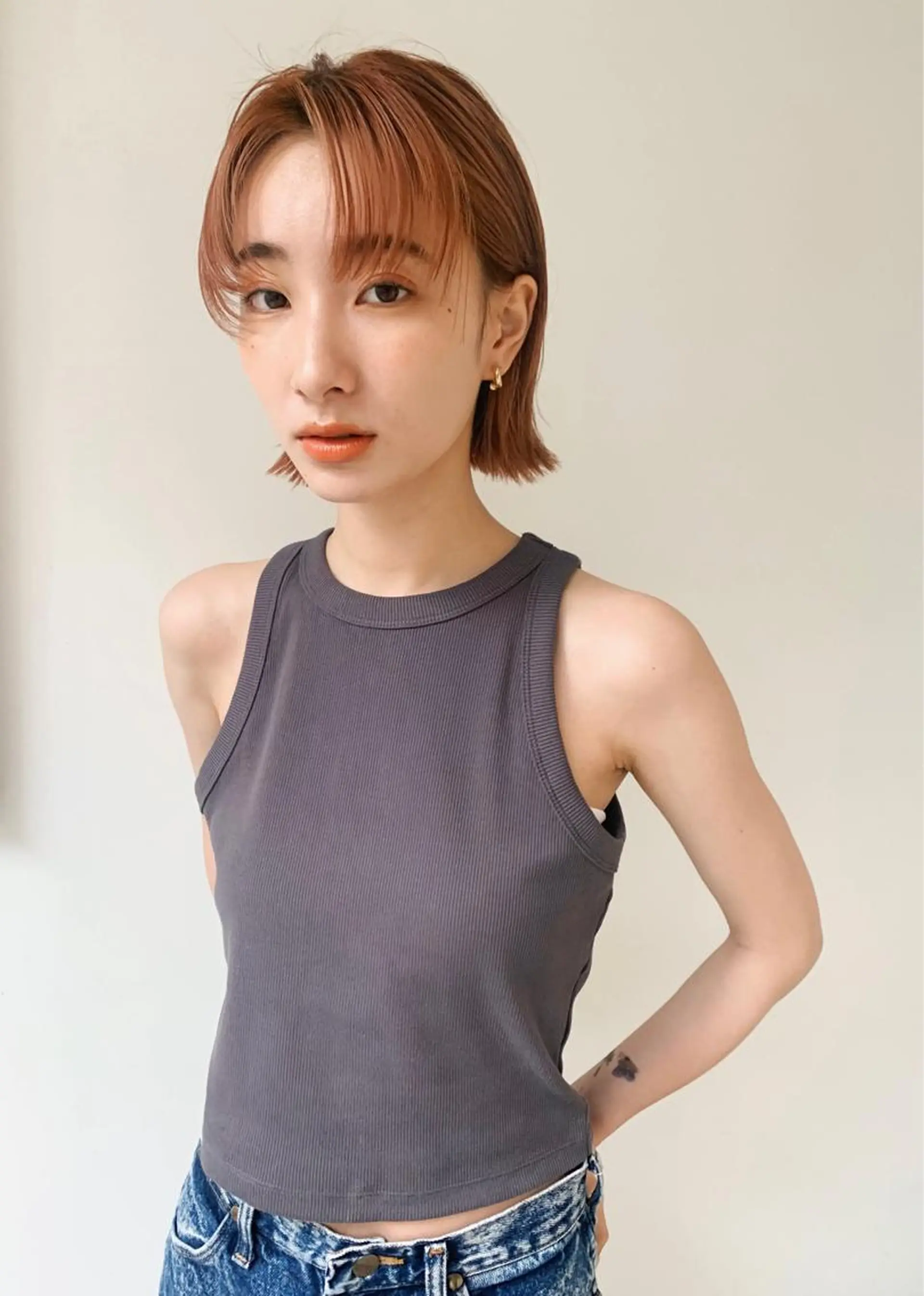 ショート カラー オレンジ log所属・ボブ/顔まわりカット 💫大澤奈緒美のヘアスタイル