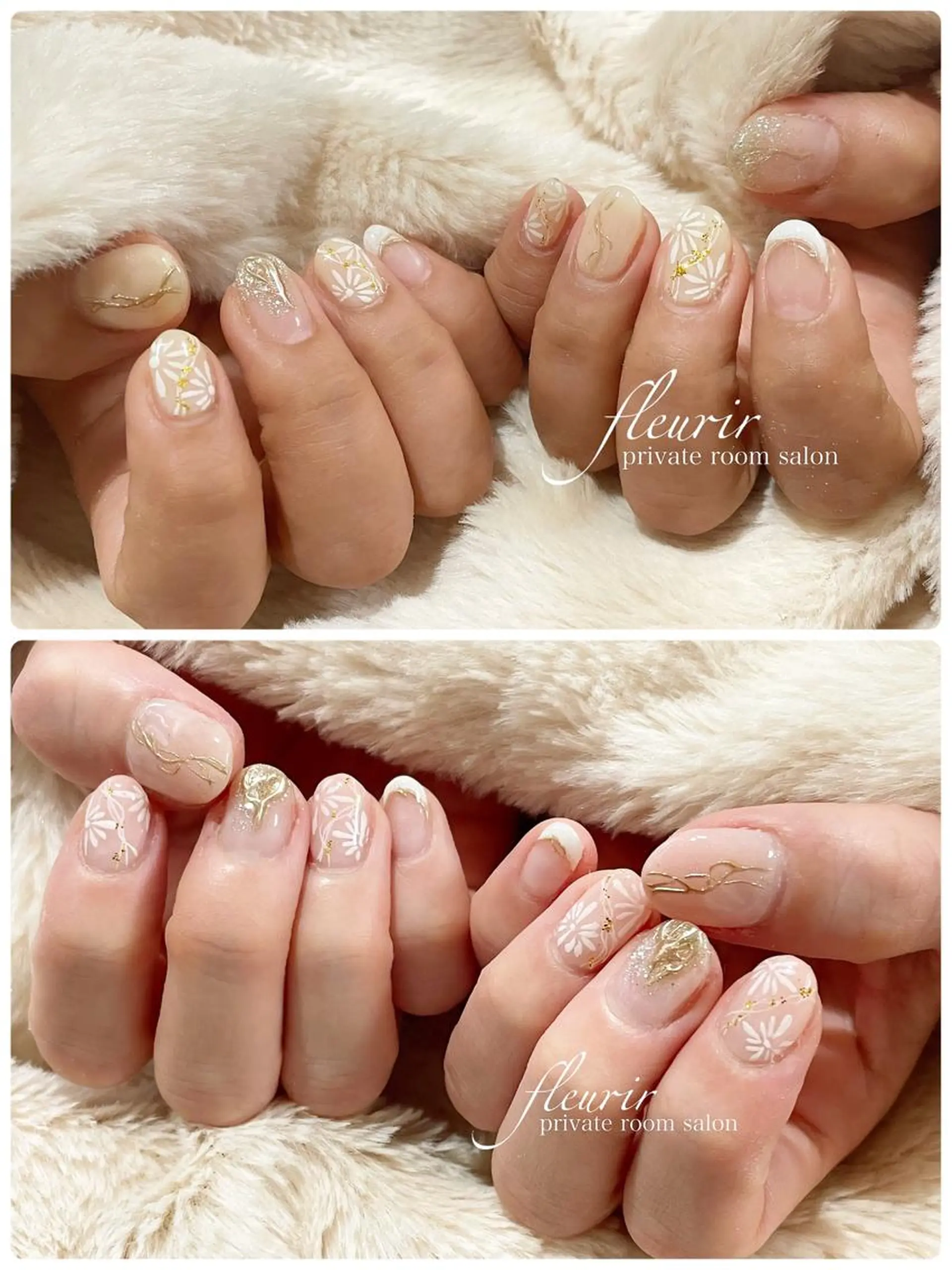 ネイル アートネイル ミラーネイル ピンク ピンクベージュ 黄色 フルリール 【プライベートサロンのネイルデザイン