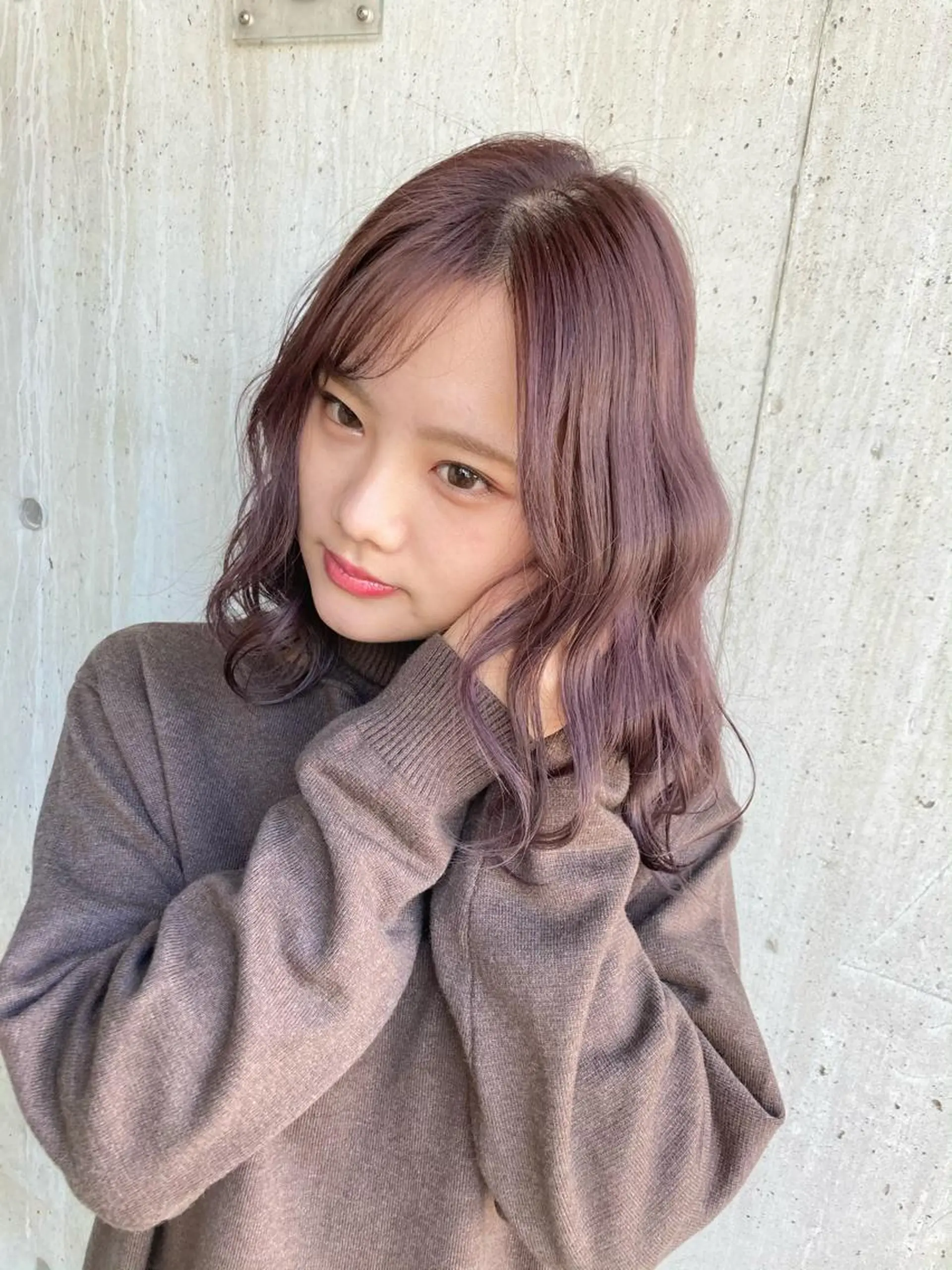 ミディアム ヘアカラー トリートメント 梅山 美侑のヘアスタイル