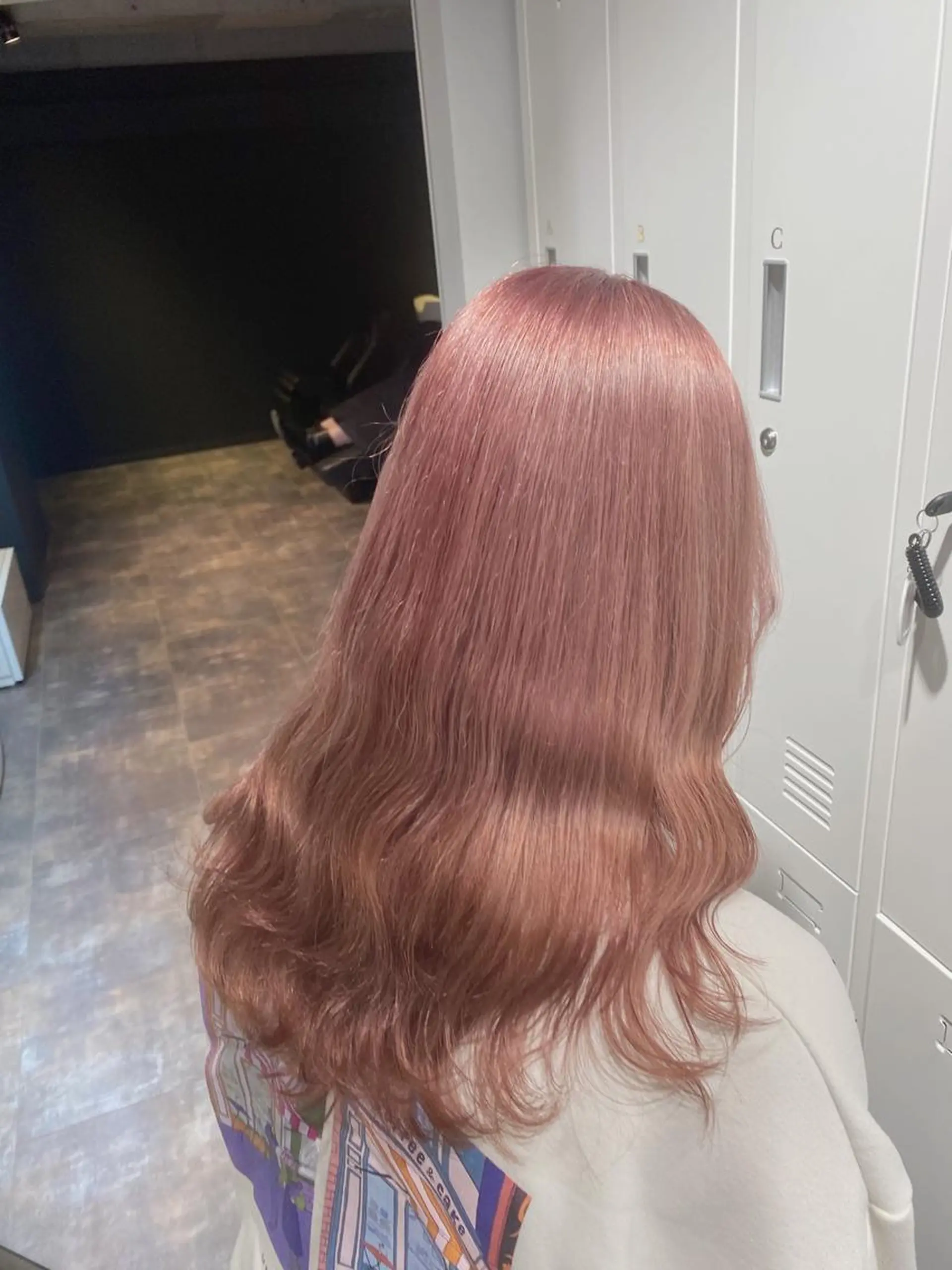 カラー ベージュカラー ピンクカラー ピンクベージュ esu天満所属・esu 天満のヘアスタイル