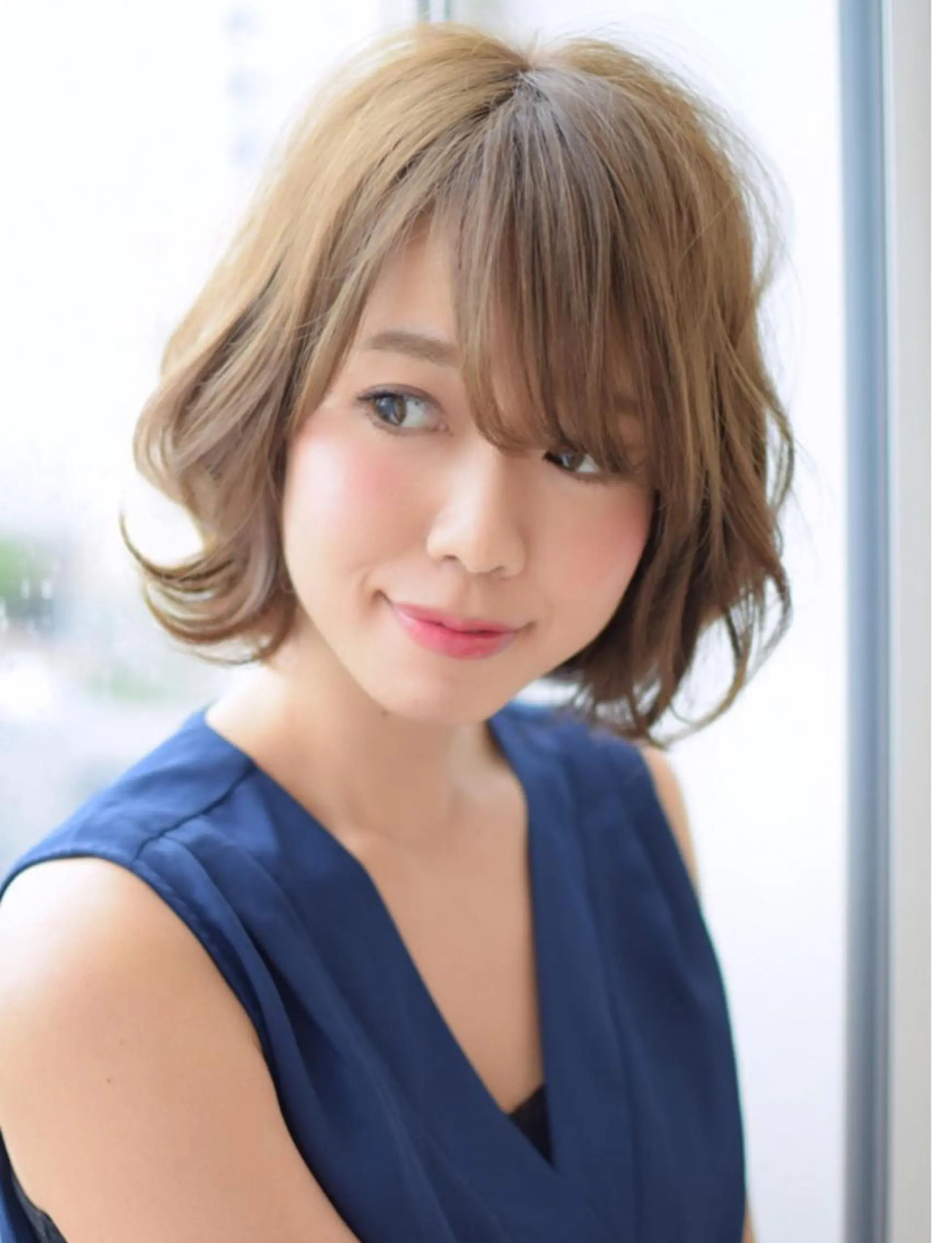 ミディアム ミディアムパーマ ボブ くびれヘア エクステ ハイライト エリアNo.1人気✨ ブリッツレボルト☘️のヘアスタイル