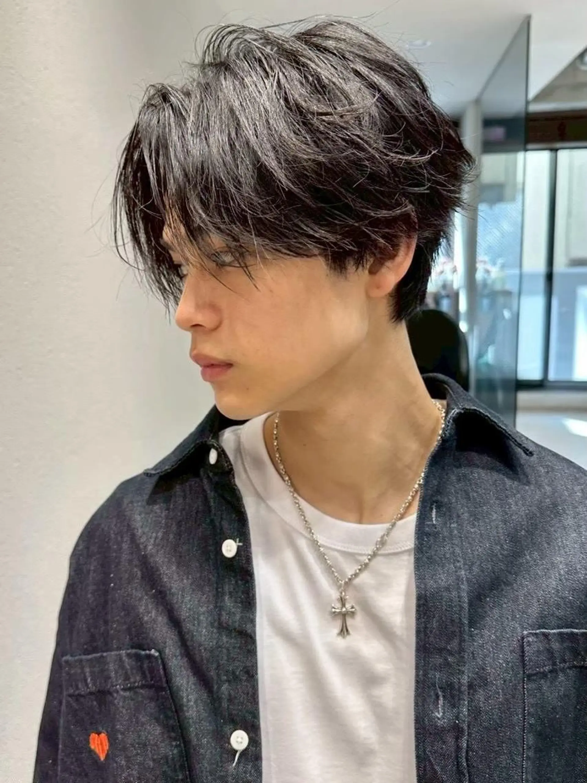 ミディアム カット パーマ ヘアセット Farbe 【メンズ限定】のヘアスタイル