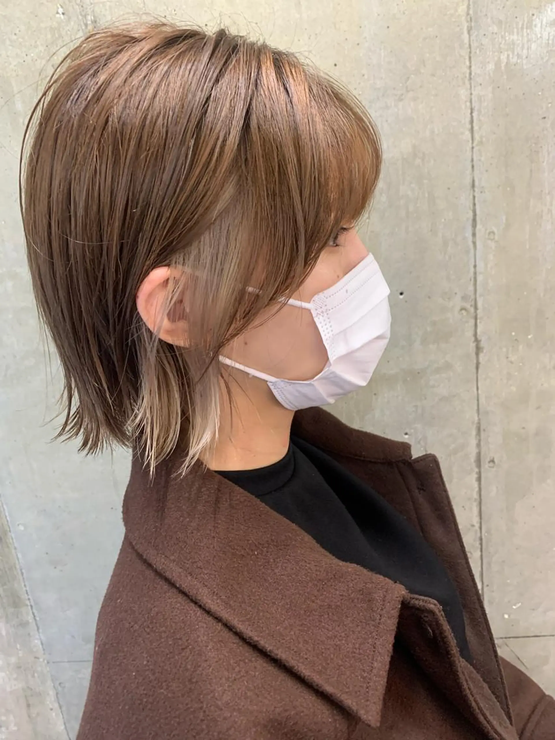 ミディアム カット ヘアカラー 佐々木 健太郎のヘアスタイル