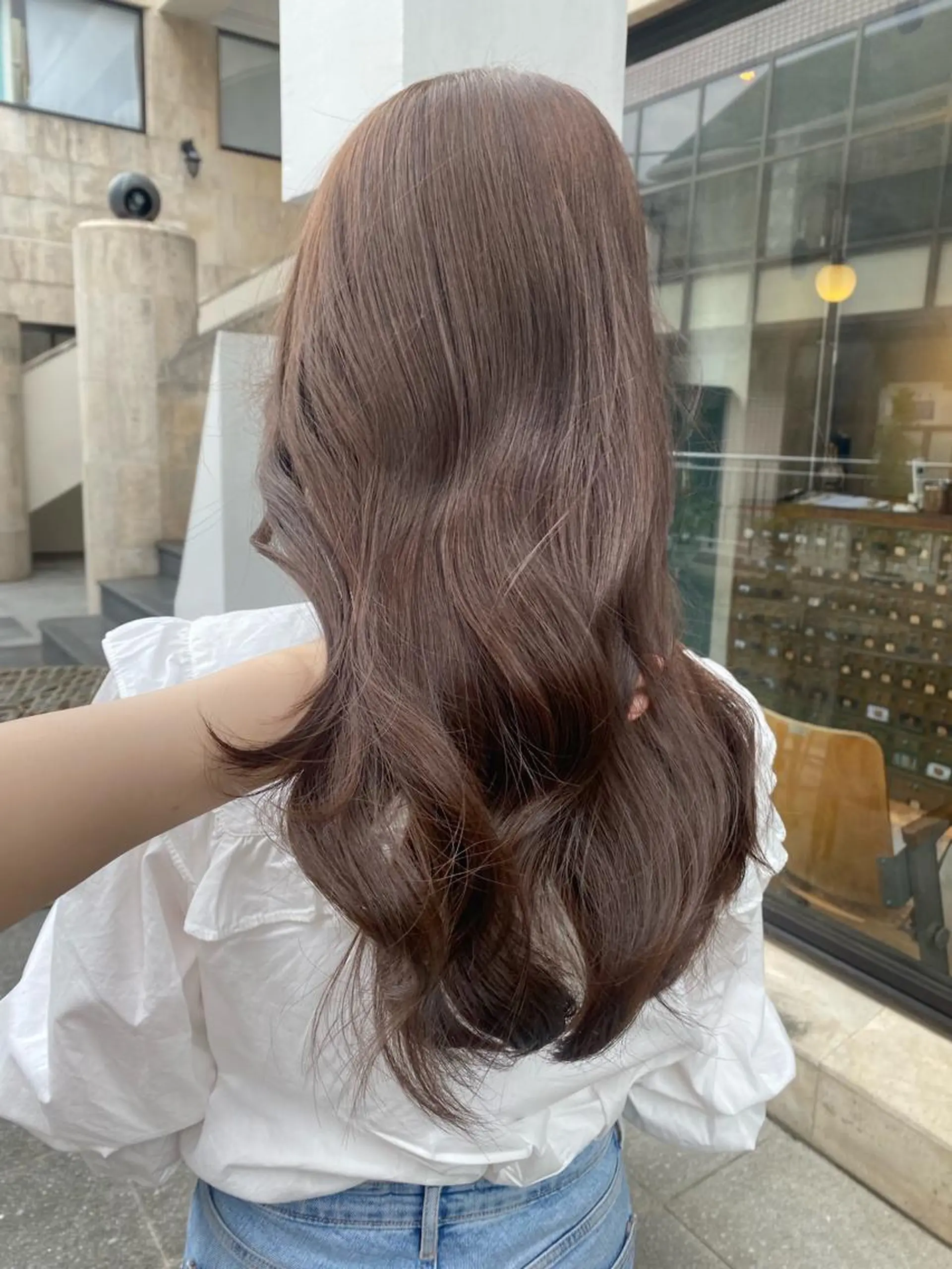 ロング ヘアカラー トリートメント 韓国レイヤー/透明感 カラー🦋mioのヘアスタイル