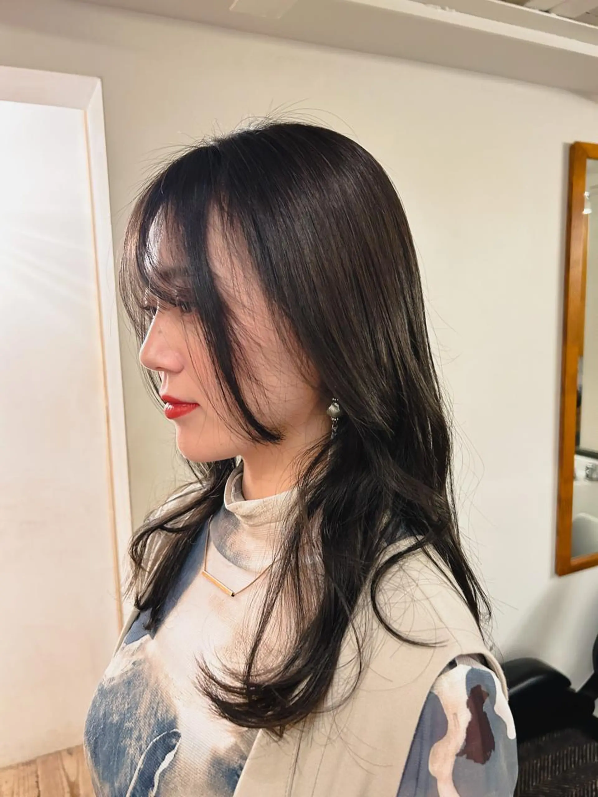 ミディアム カラー ベージュカラー 🌿ボブ パーマ高橋啓太🌿のヘアスタイル