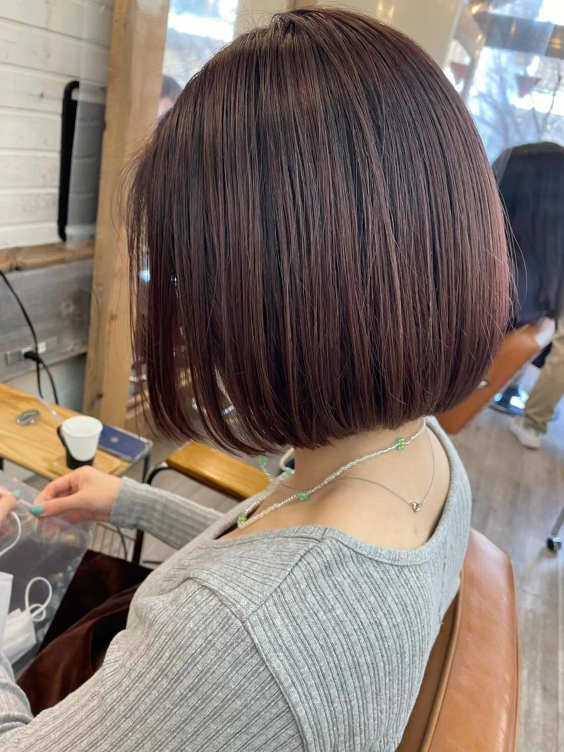 ショート カラー パーマ 髪質改善 ショートヘア 縮毛矯正 パーマ 縮毛矯正 トリートメント N° 秋田店【ナンバー】のヘアスタイル