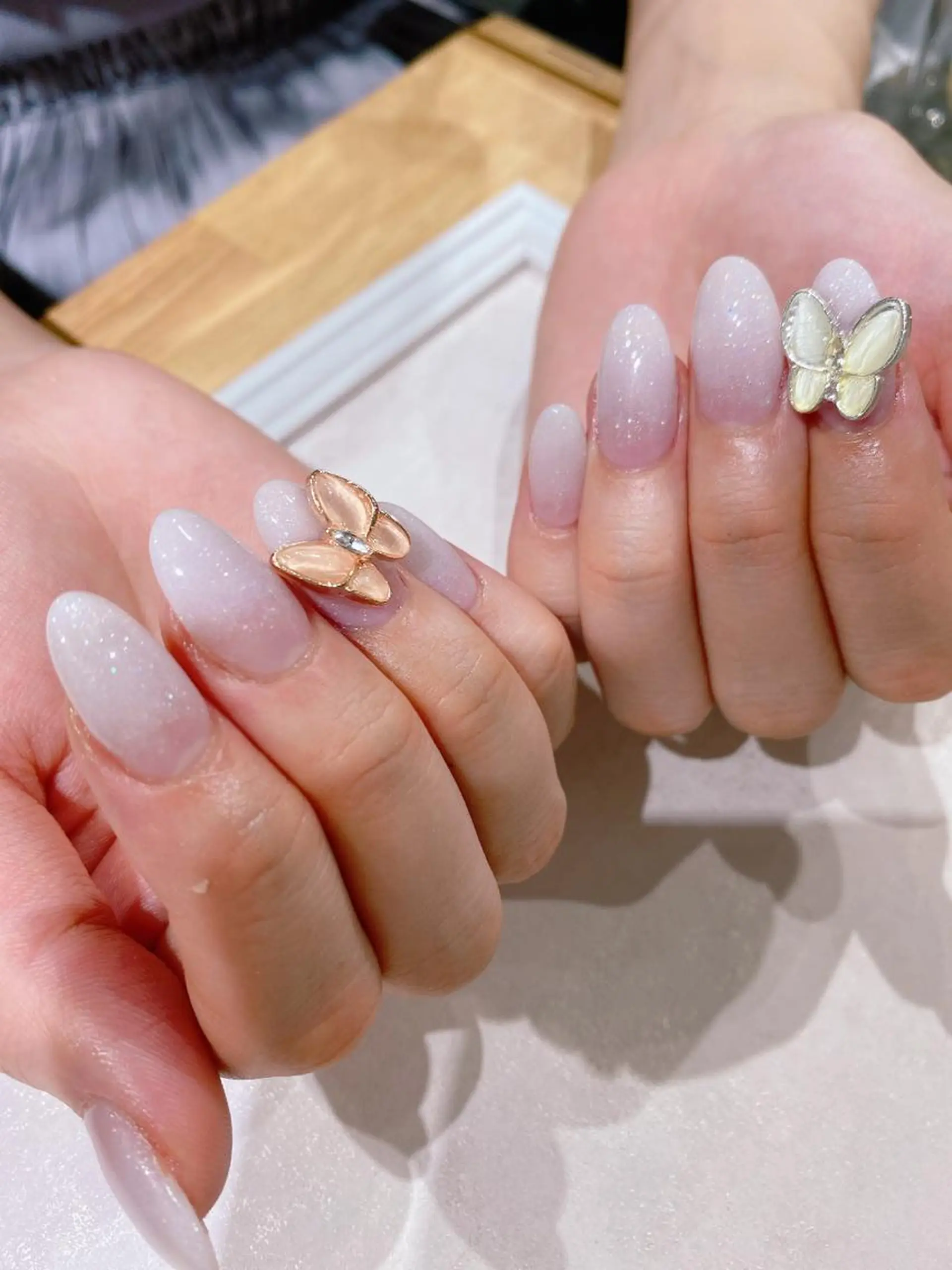 セミロング ハンドネイル Nail  R💫 naoのネイルデザイン