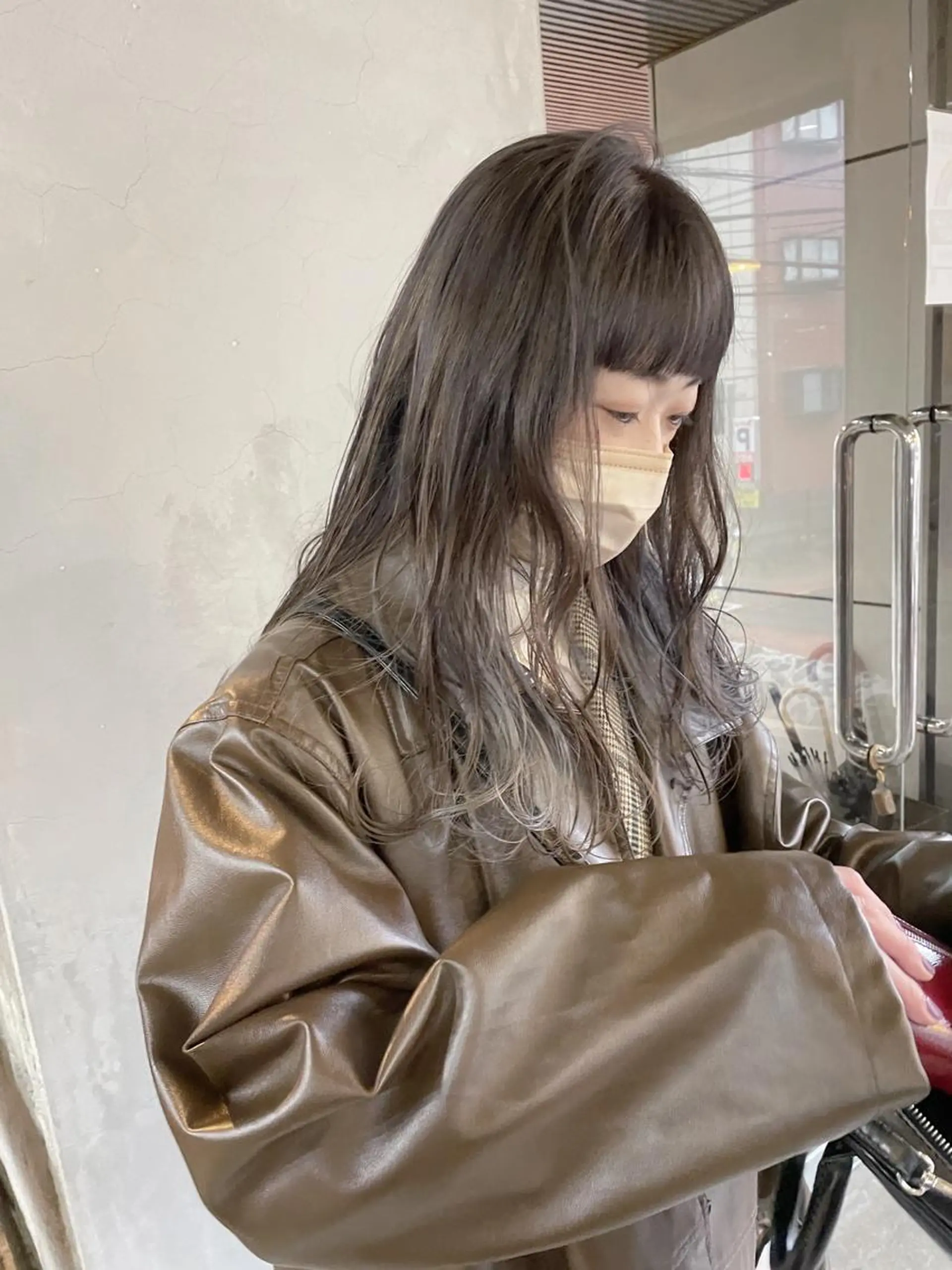 ミディアム カラー グレージュ ralme/sol 髙橋一哉のヘアスタイル