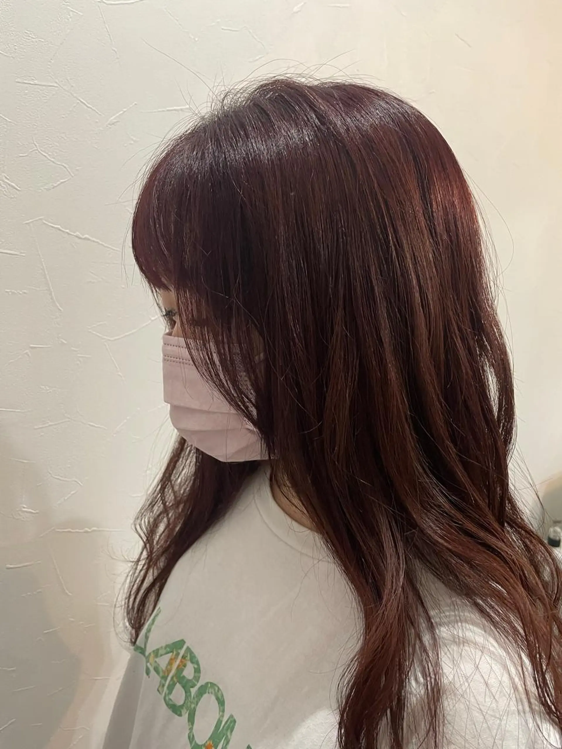 ロング カラー ブリーチ ブラウンカラー ブリーチなしカラー ピンクカラー ピンクブラウン ヘアカラー ヘアディテール本山フォレスト所属・佐藤 爽香のヘアスタイル