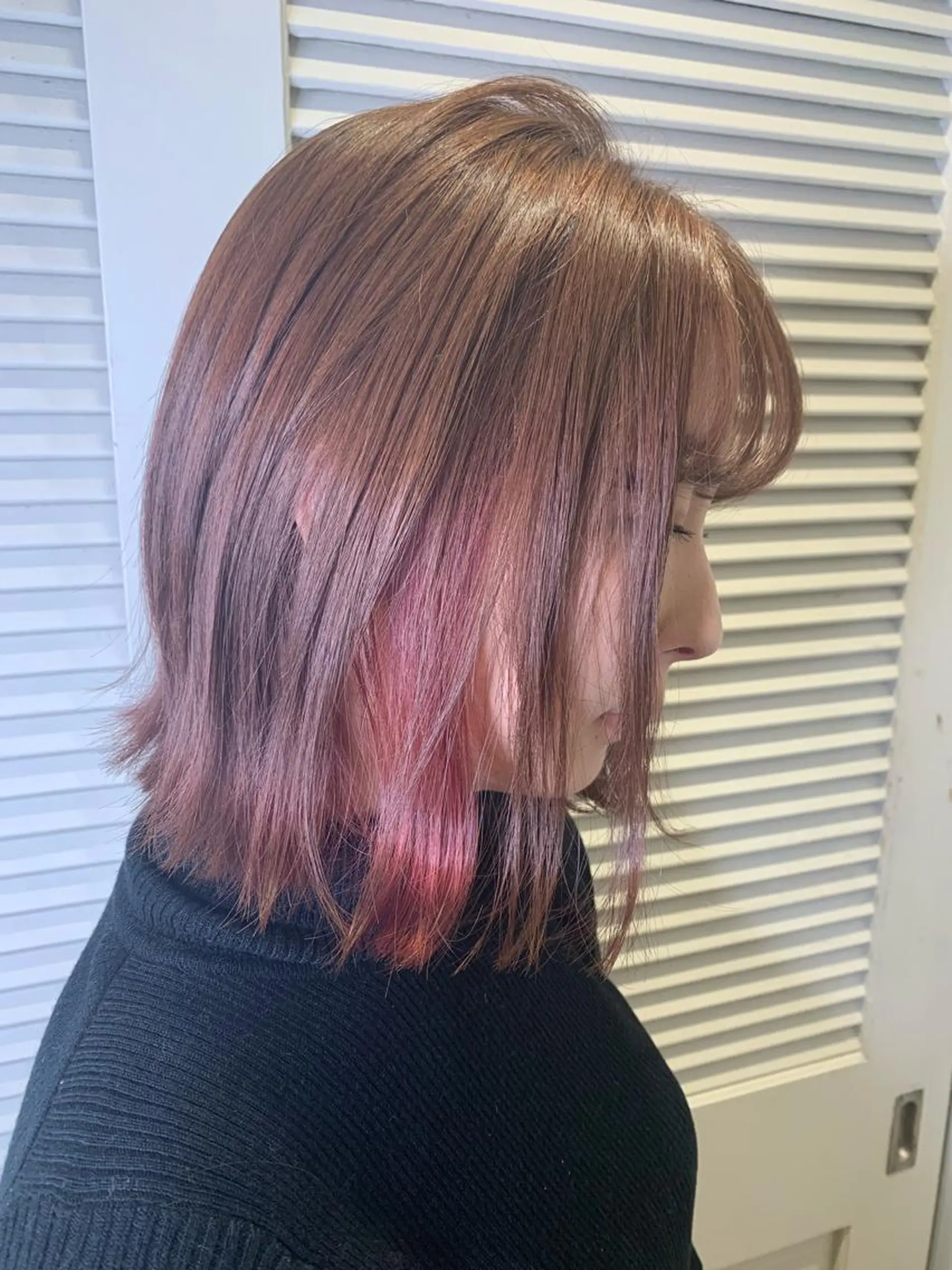 ミディアム ヘアカラー トリートメント 渋谷ハイトーン/ デザインカラー阿部のヘアスタイル