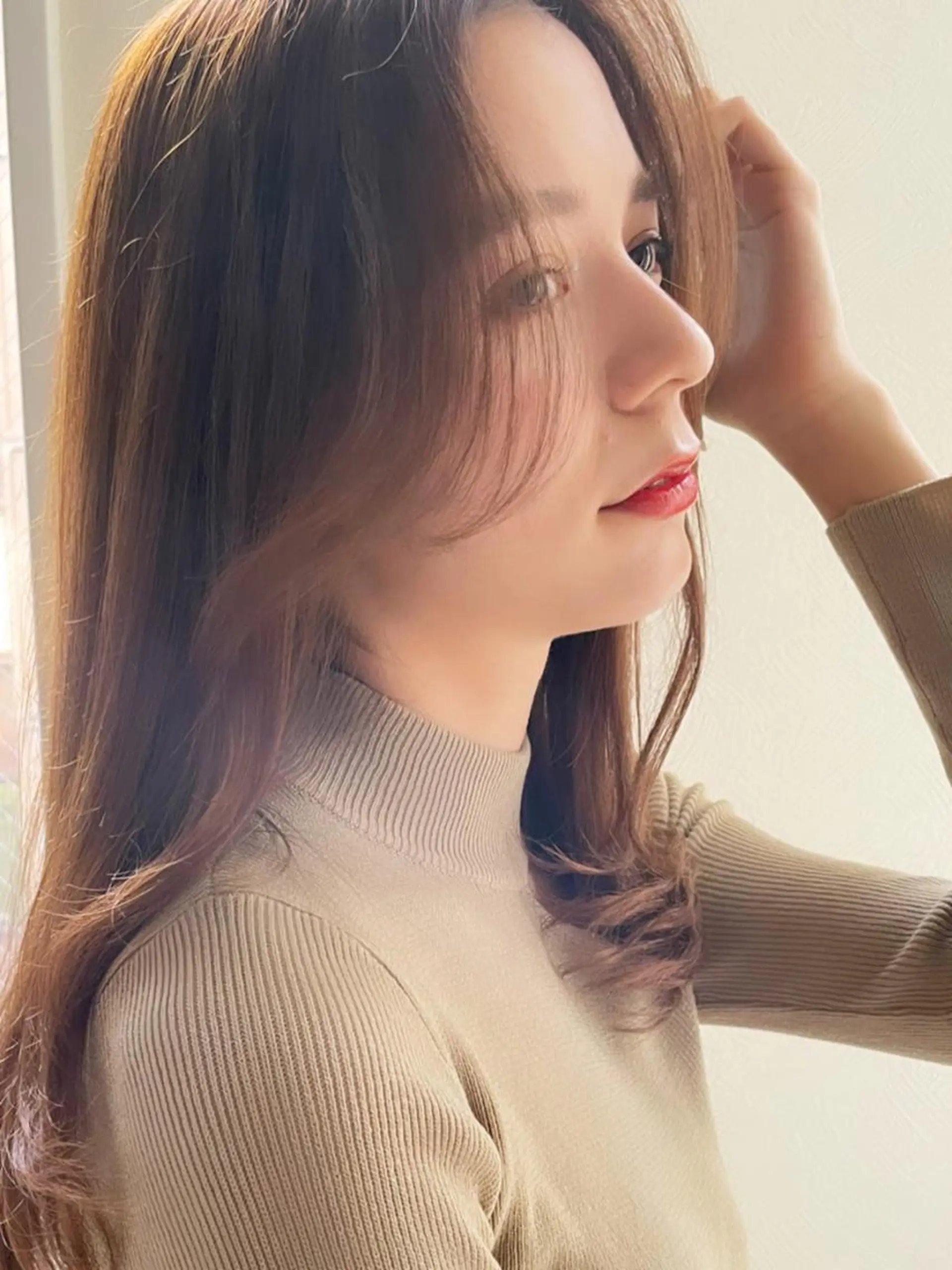 ロング カット ヘアカラー トリートメント 💖レイヤー×美髪 💖momoのヘアスタイル