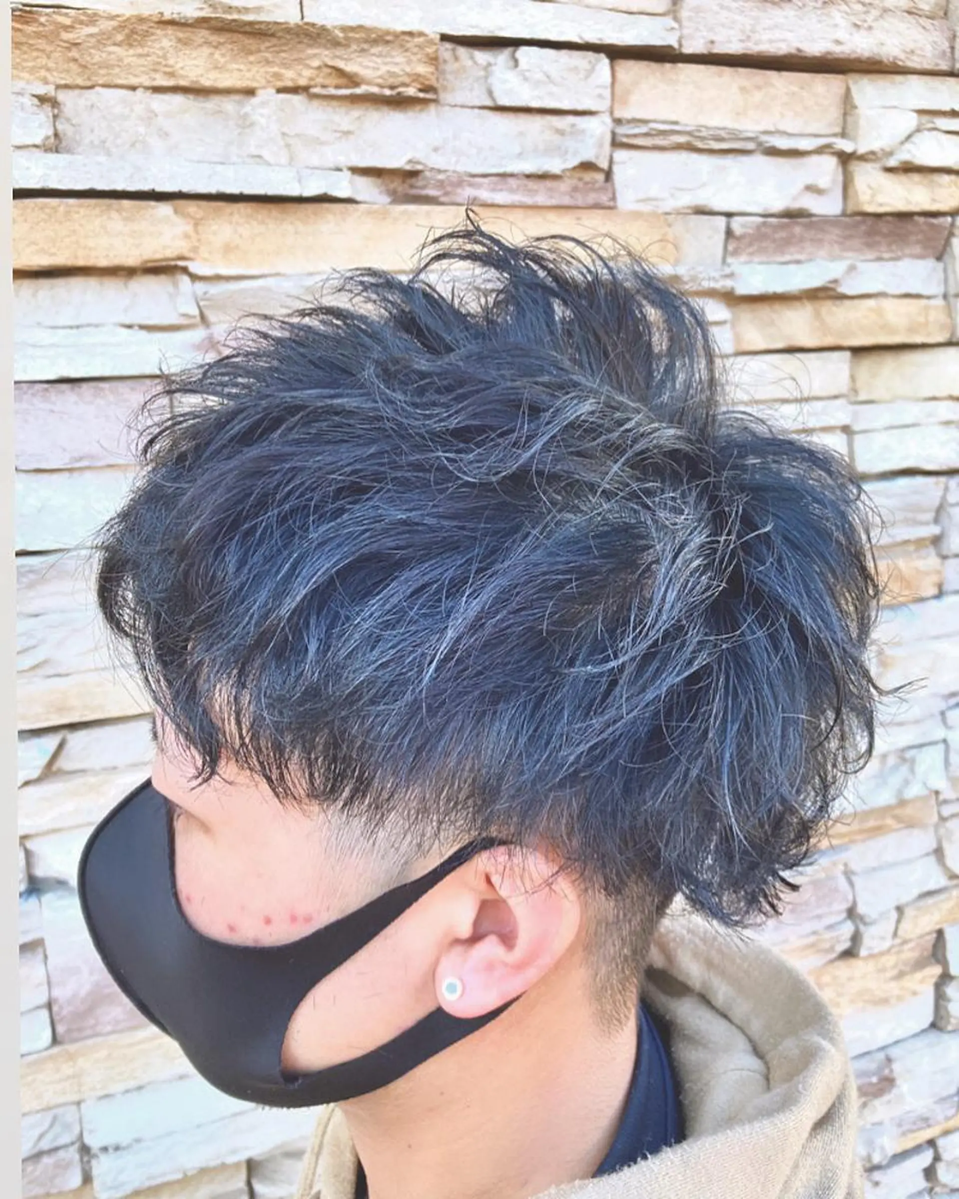 パーマ メンズ 宮下 弦也のヘアスタイル