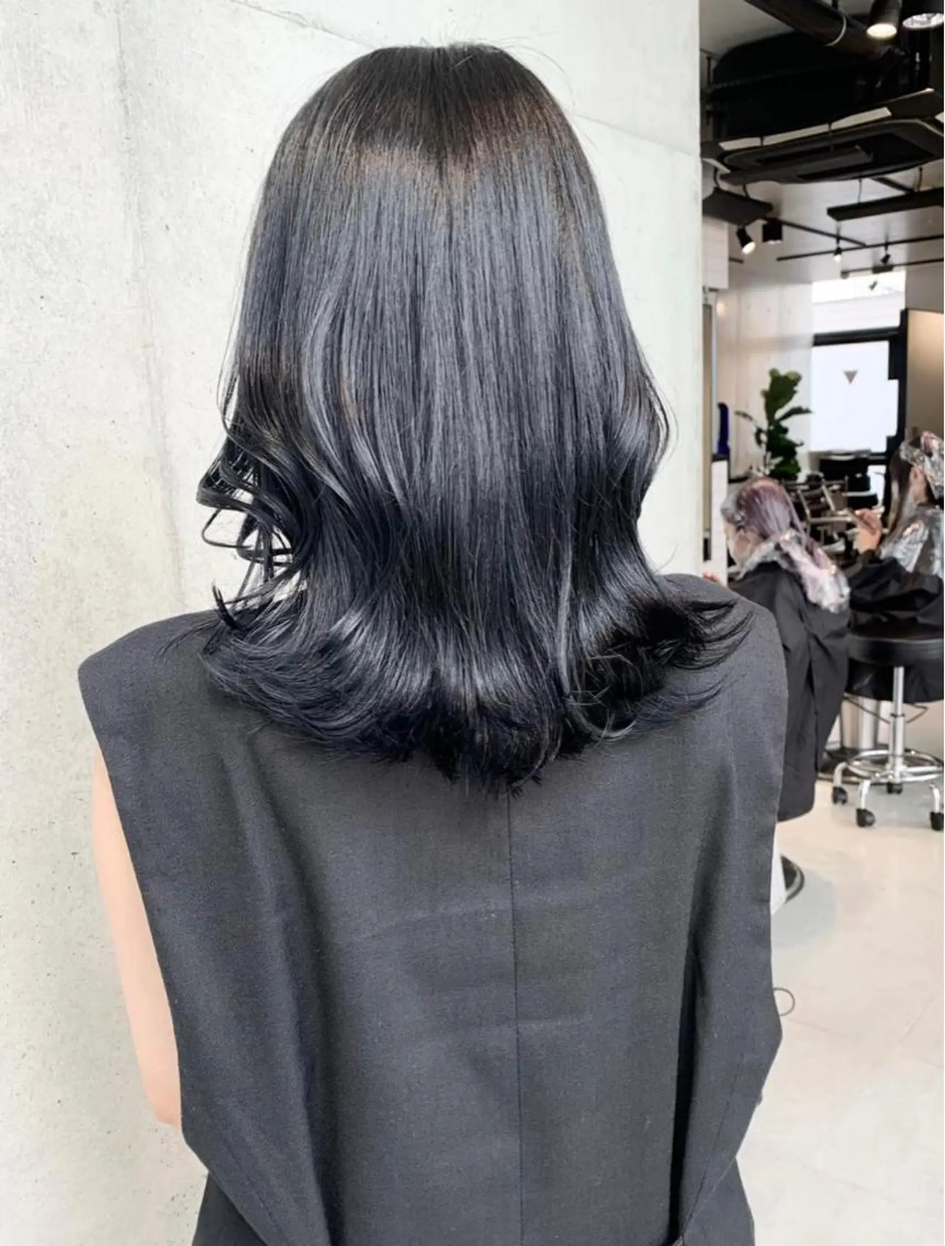 セミロング カラー カット トリートメント 透明感/オリーブ/ グレージュ/YUKAのヘアスタイル